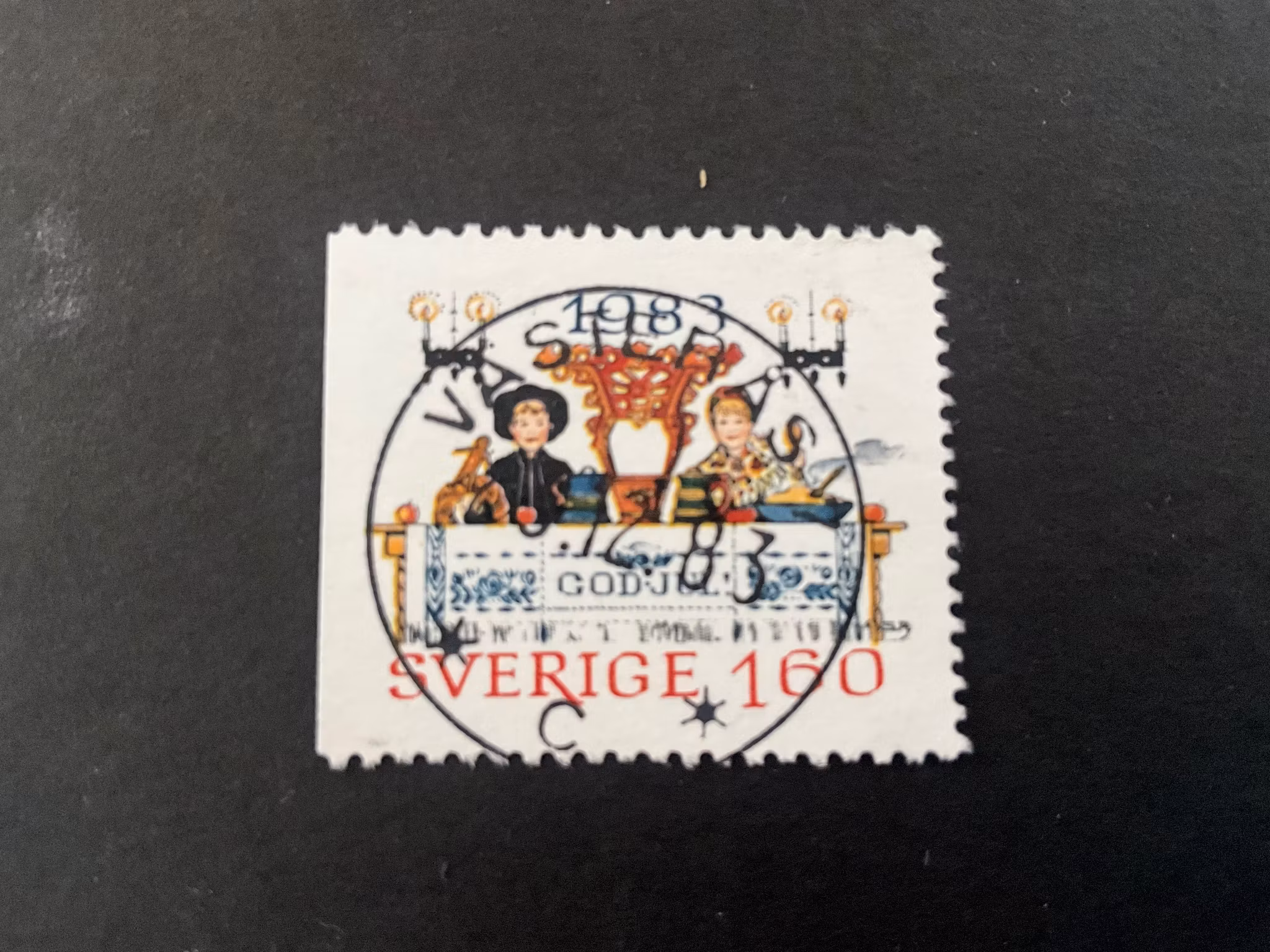 Inrikes julpost 1983 facit 1277 lyxstämplat VÄSTERÅS 7