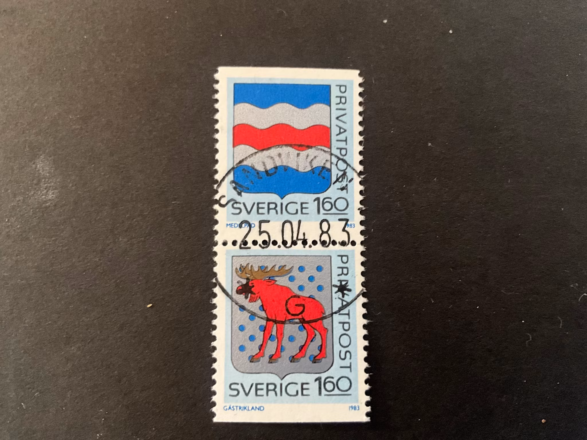 Rabattmärken V facit 1253 SX lyxstämplat SANDVIKEN