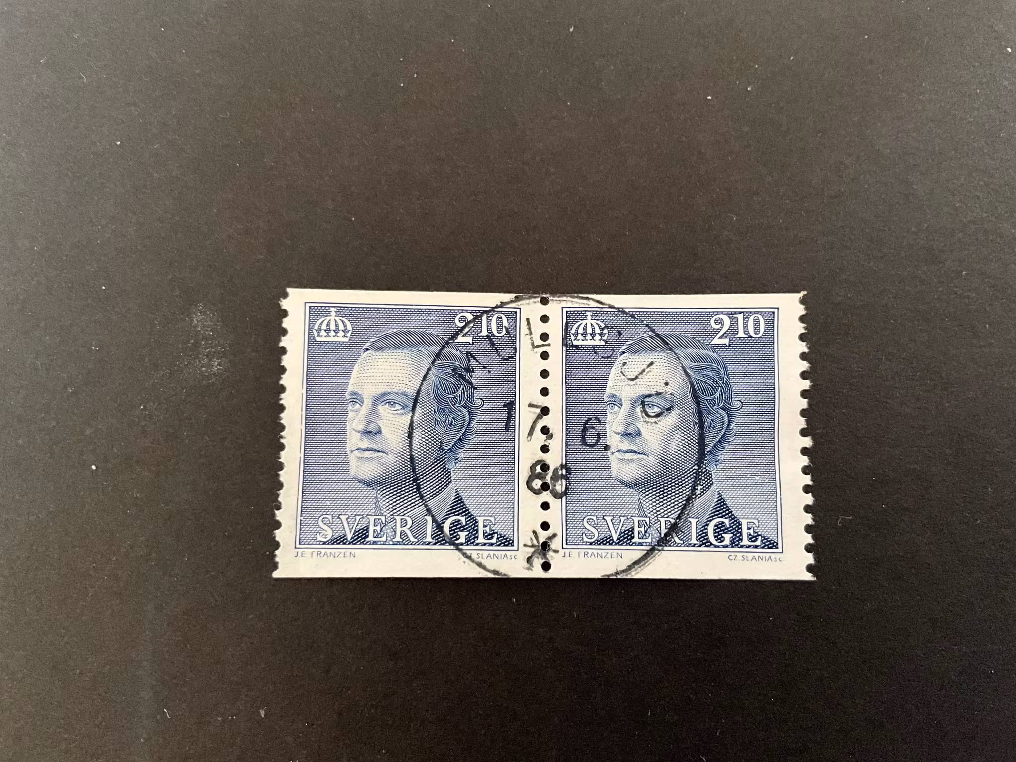 Carl XVI Gustaf tysp III facit 1386 praktstämplat 2+2-sidigt oar MULLSJÖ