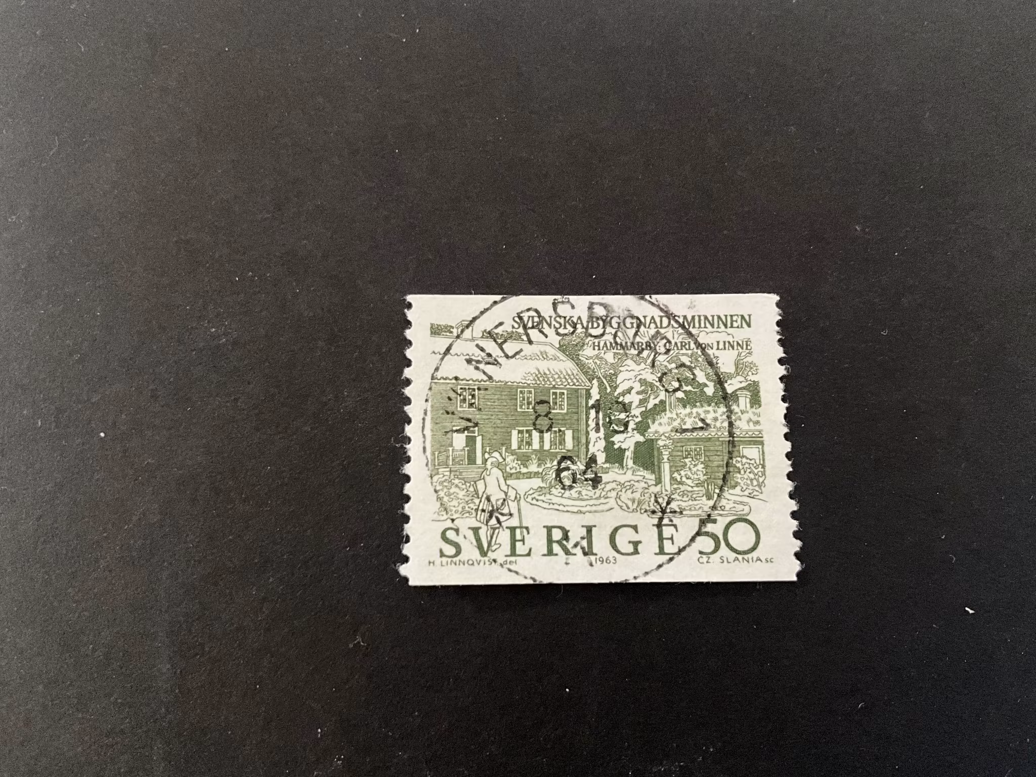 Buyggnadsminnen facit 552 lyxstämplat VÄNERSBORG 1