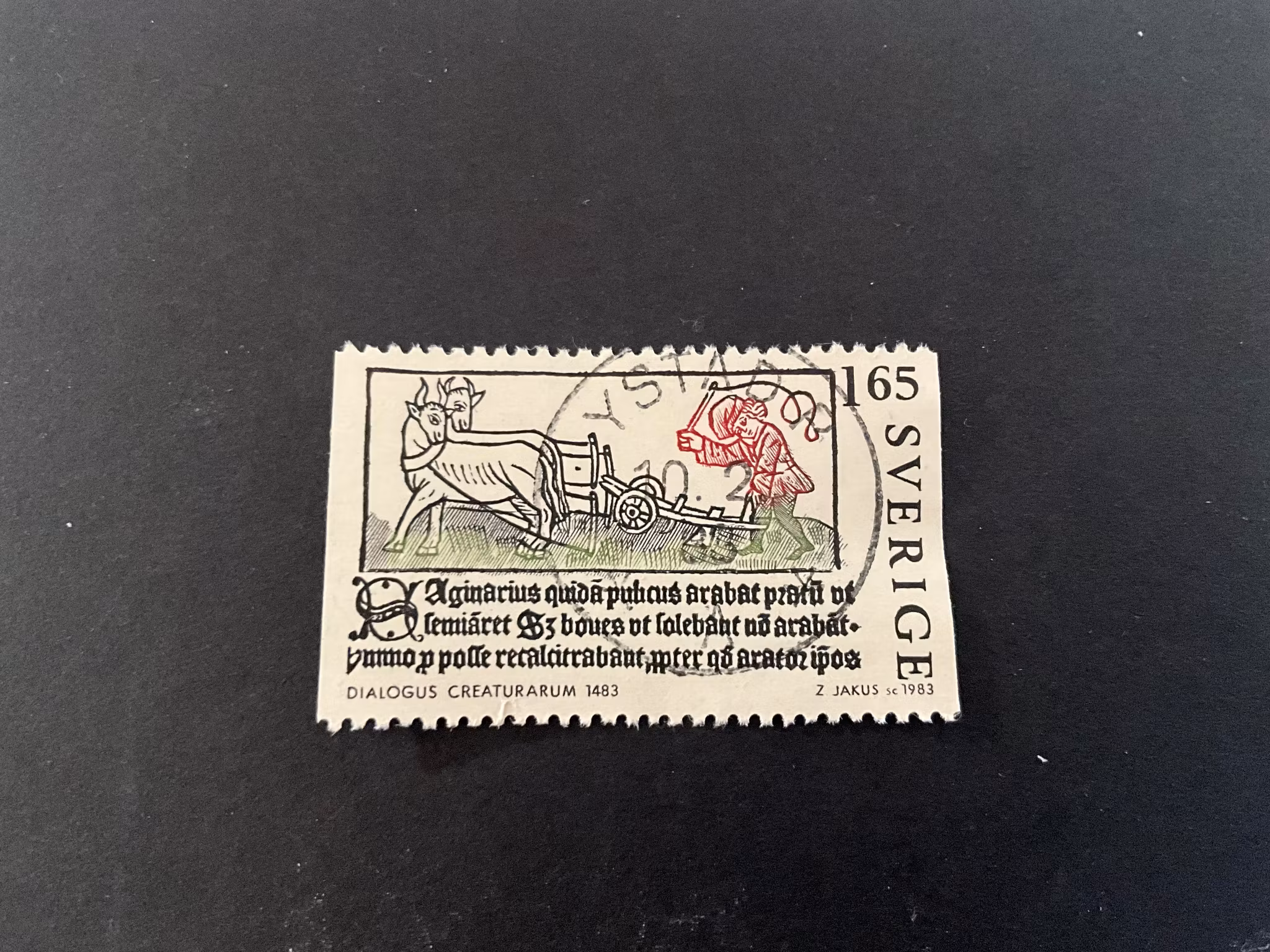 Tryckerikonsten facit 1237 praktstämplat YSTAD P