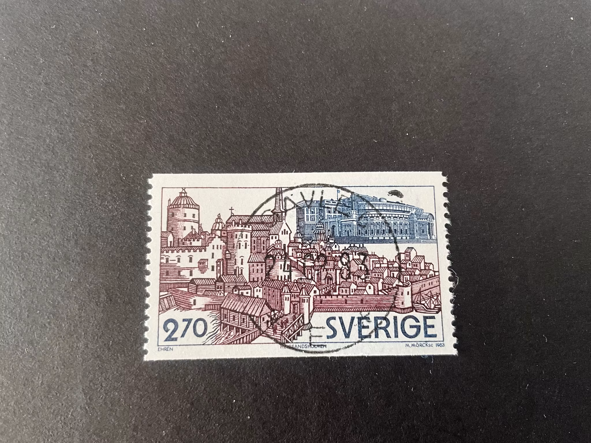 Helgeandsholmen facit 1269 lyxstämplat GÄVLE 6 , första dag