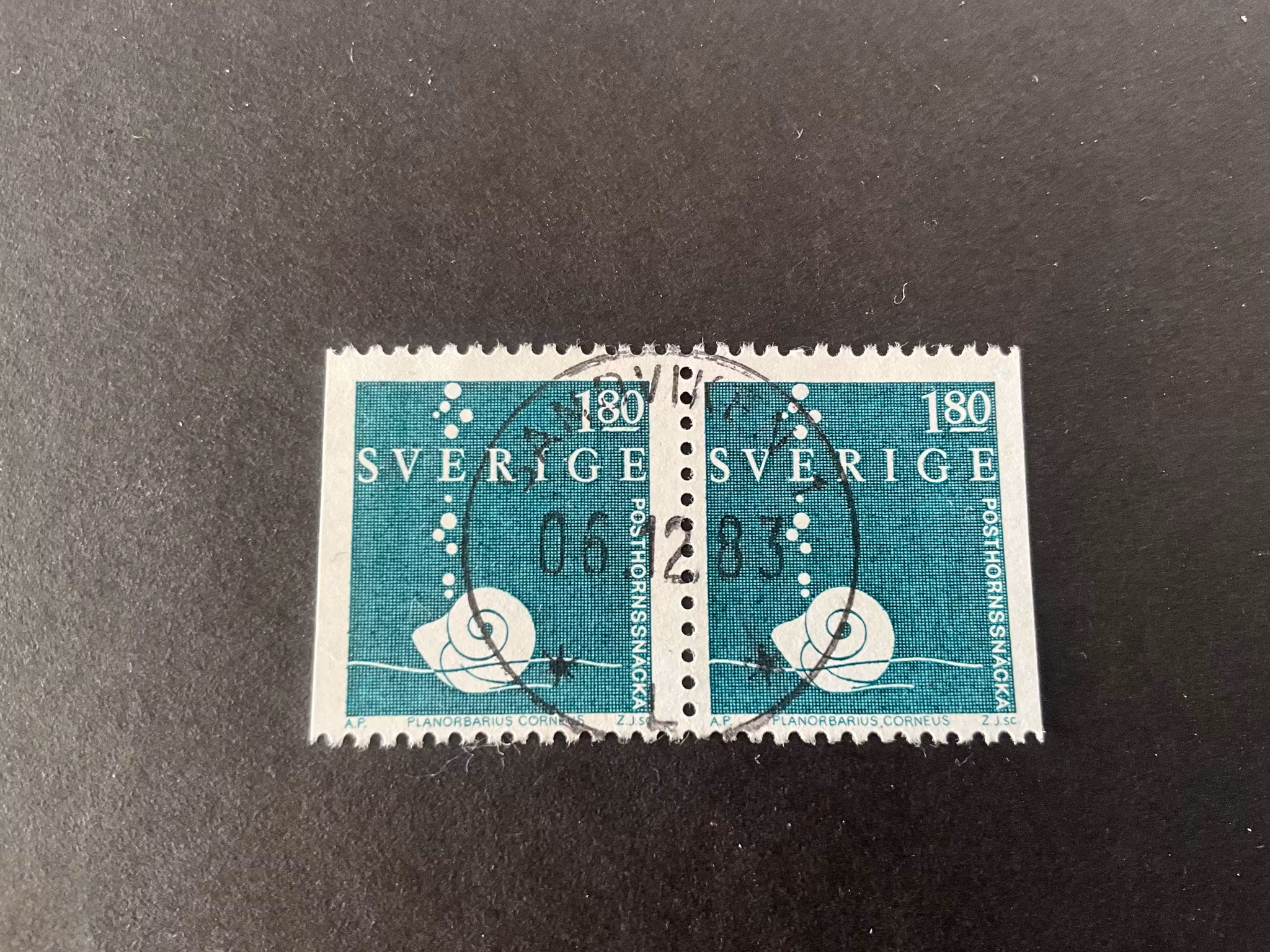 Posthornsnäcka facit 1263 BB lyxstämplat SANDVIKEN 1