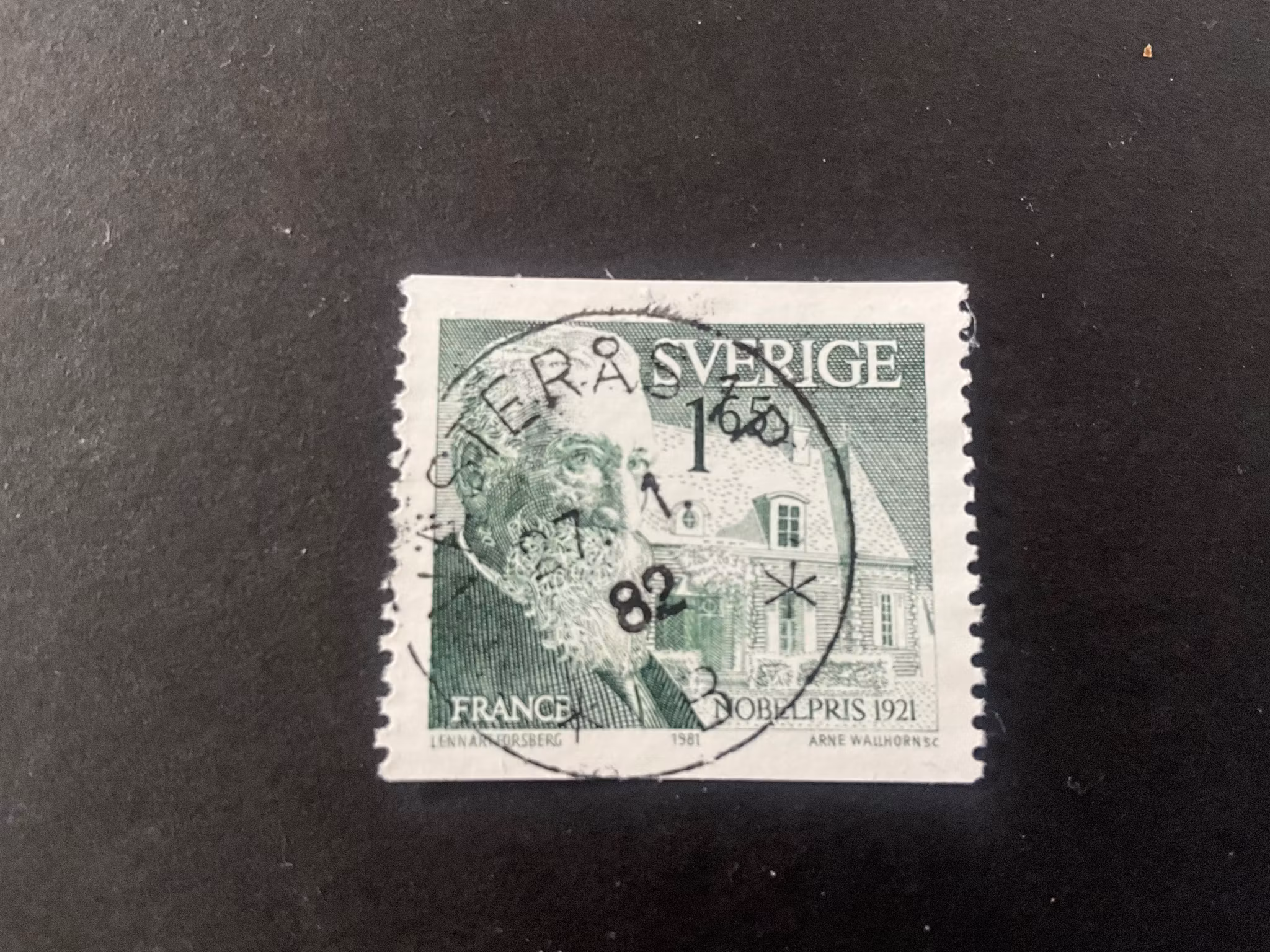 Nobelpris 1921 facit 1193 praktstämplat VÄSTERÅS 1 P