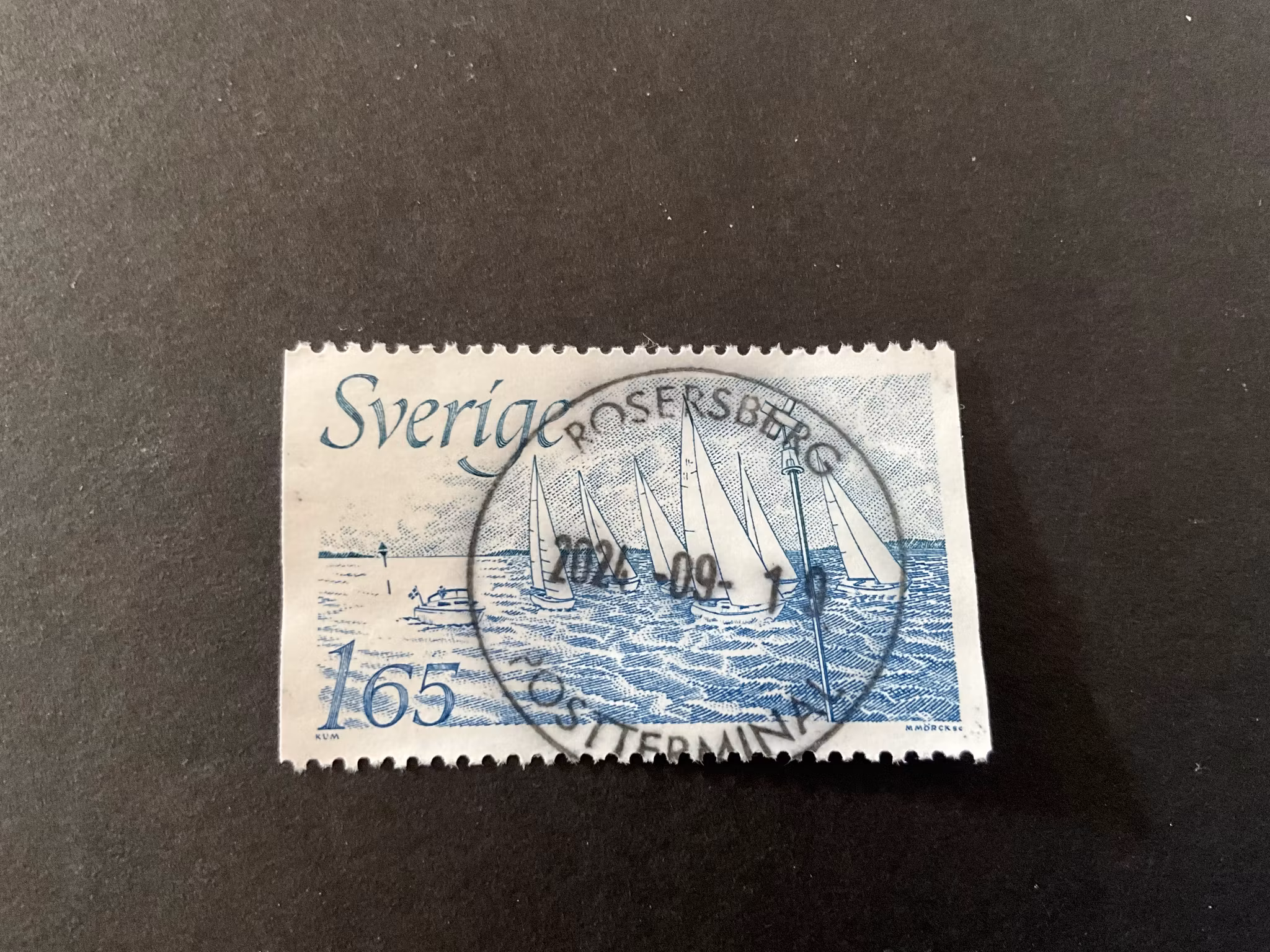 Nya sjömärken facit 1215 lyxstämplat ROSERSBERG POSTTERMINAL