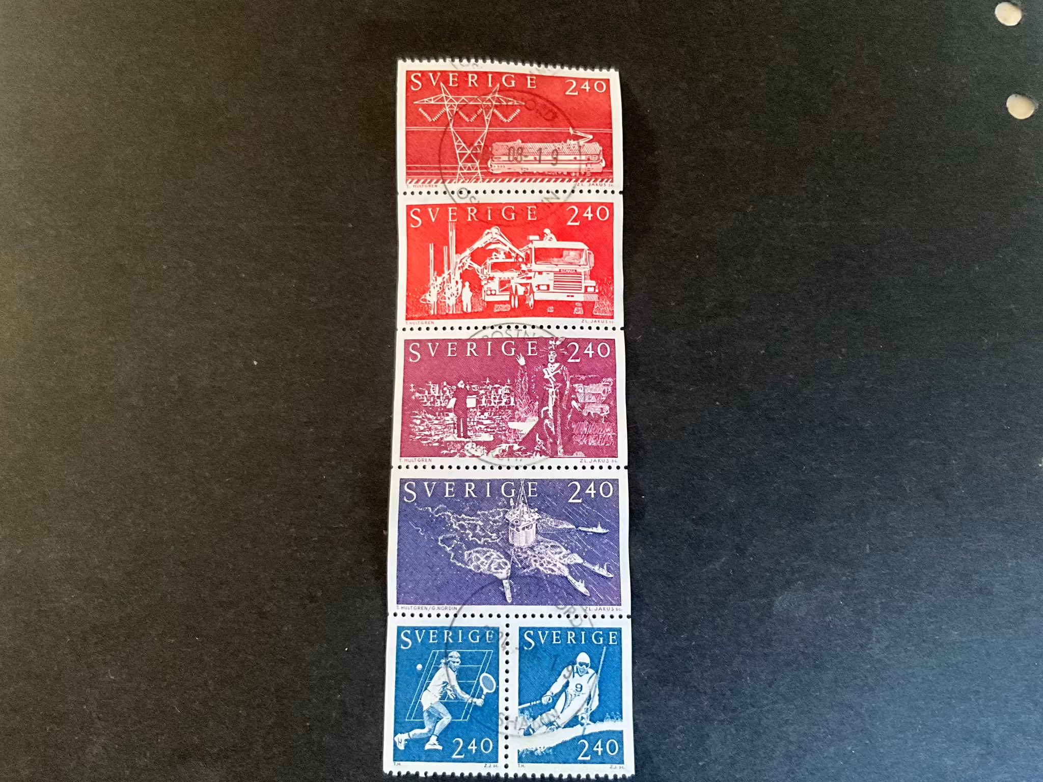 Sverige i världen facit 1177-1182 stämplat block