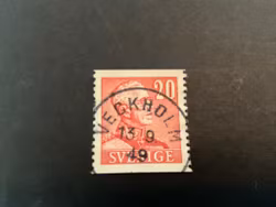 Gustaf V facit 276 A praktstämplat VECKHOLM