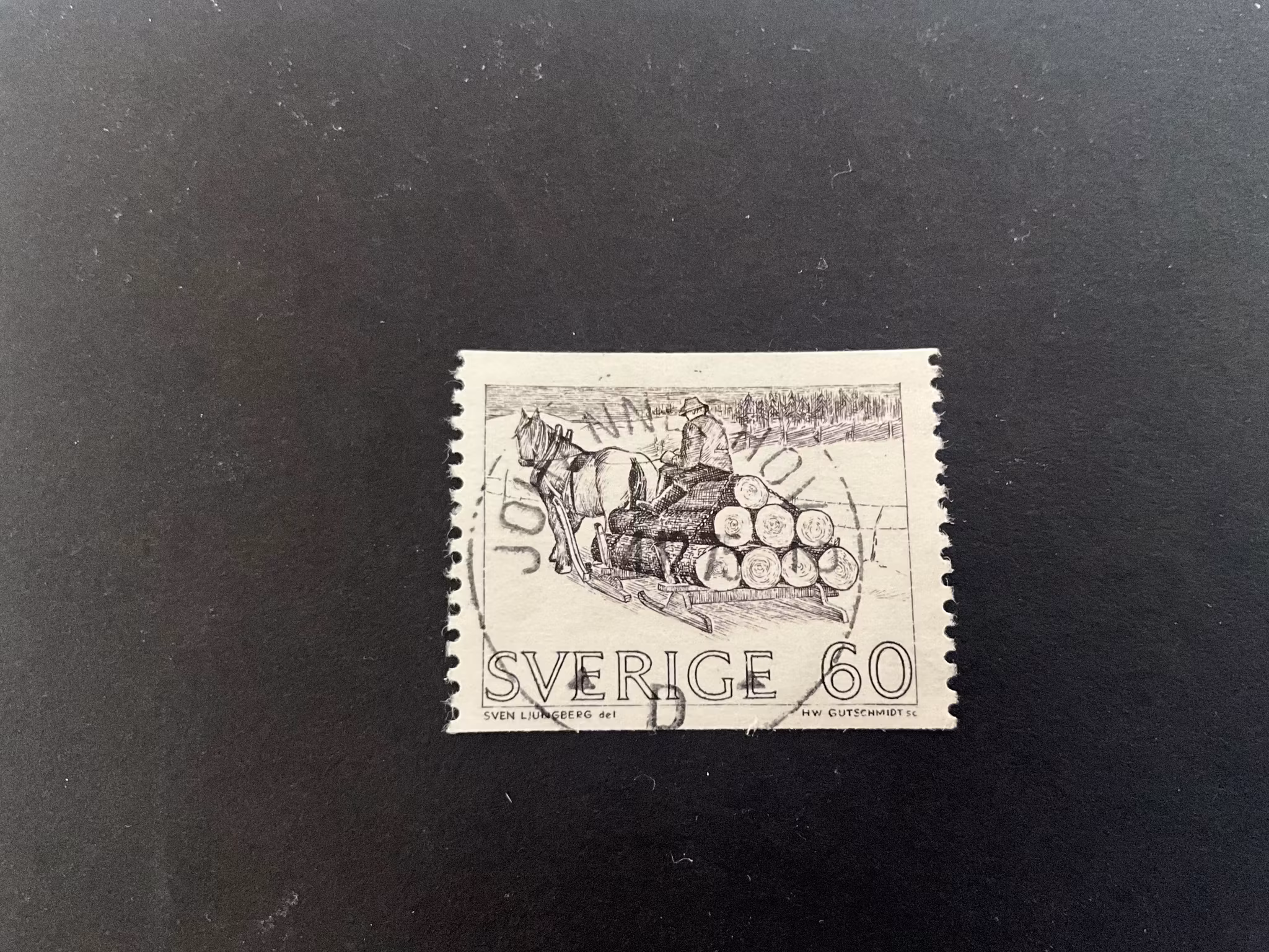 Småländsk timmerfora facit 729 V1, praktstämplat JOHANNESHOV 2