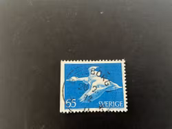 Nils Holgersson facit 750 B1 med gul fluoroscense praktstämplat GÖTEBORG 1