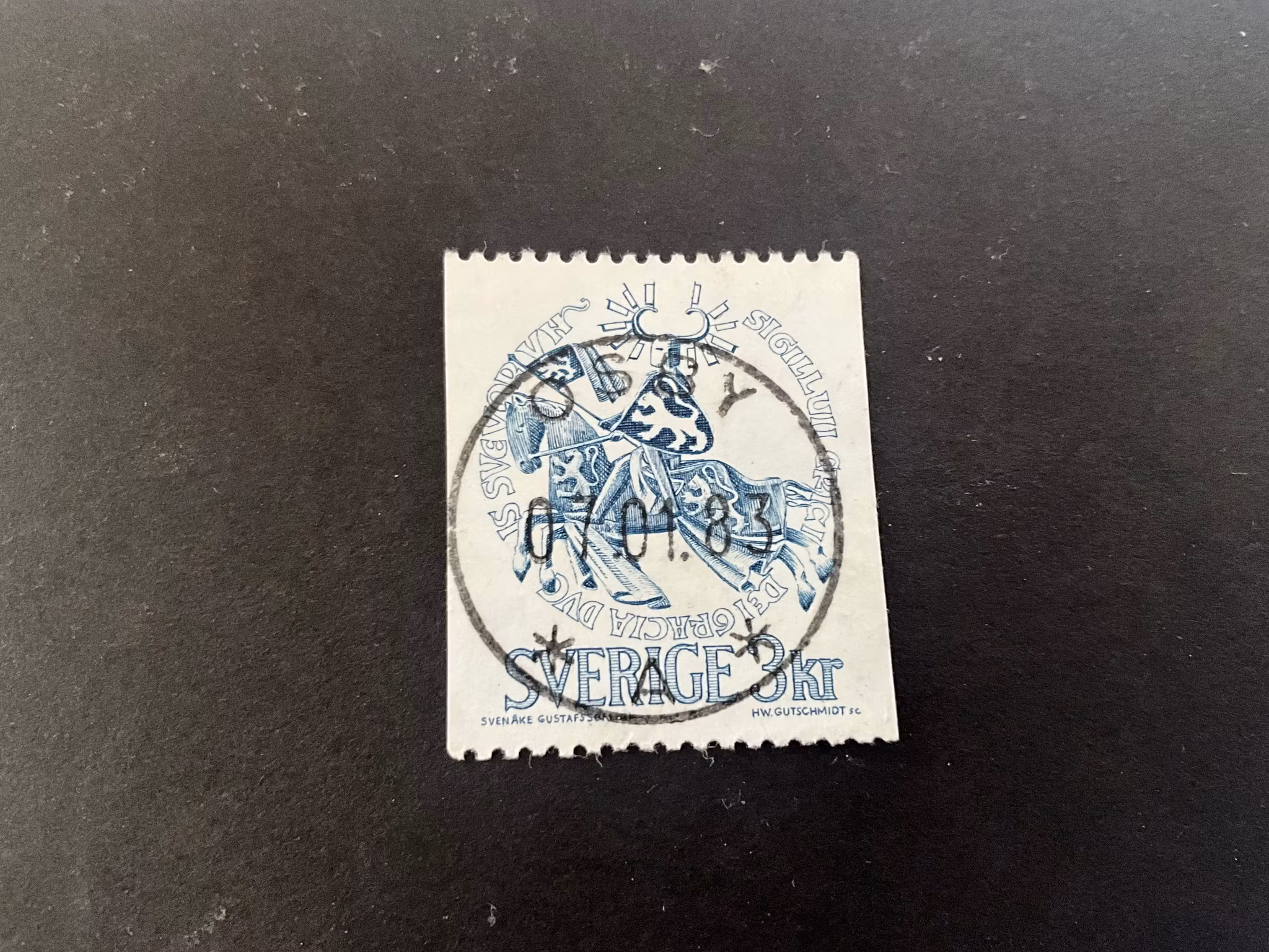 Erik Magnussons sigill facit 692 V3 lyxstämplat OSBY