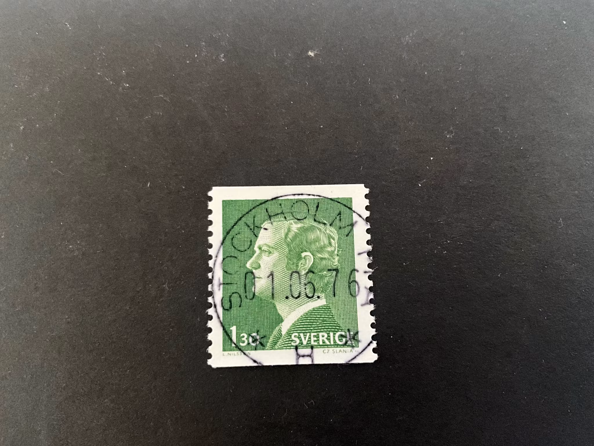 Carl XVI Gustaf typ I facit 952 A lyxstämplat STOCKHOLM PFA