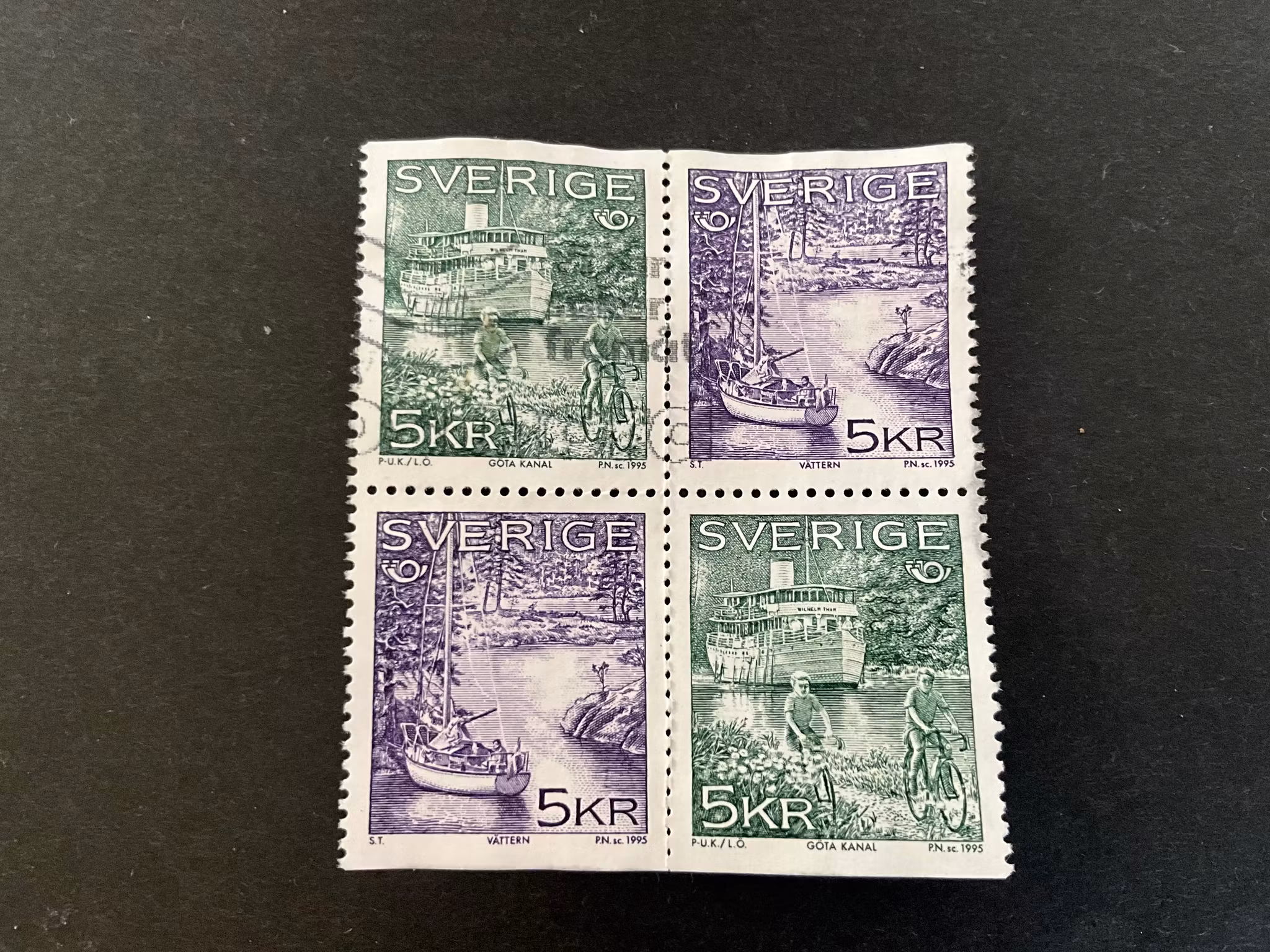 Norden XI facit 1904+1905 SX i stämplat 4-block
