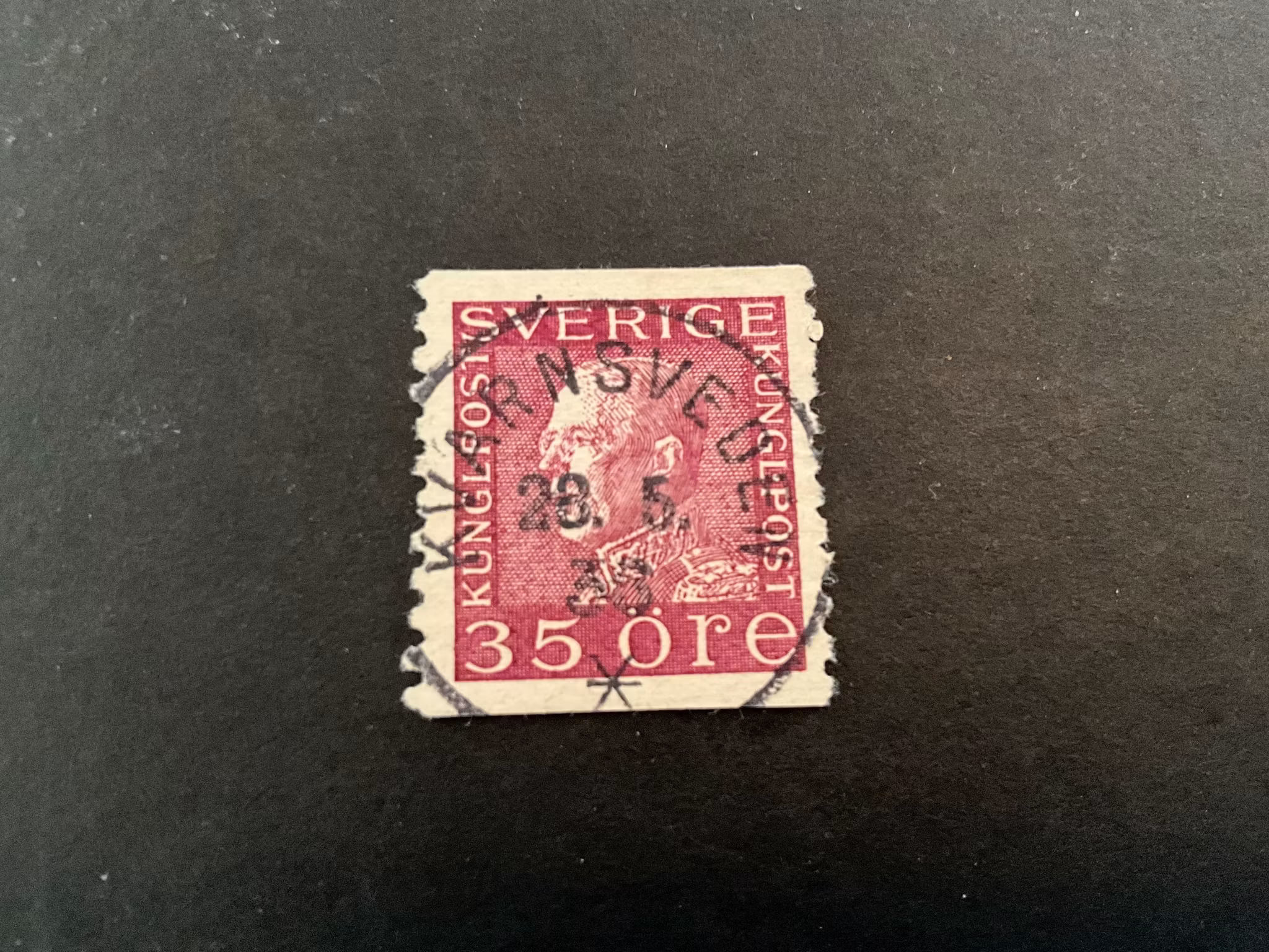 Gustaf V facit 187 praktstämplat KVARNSVEDEN