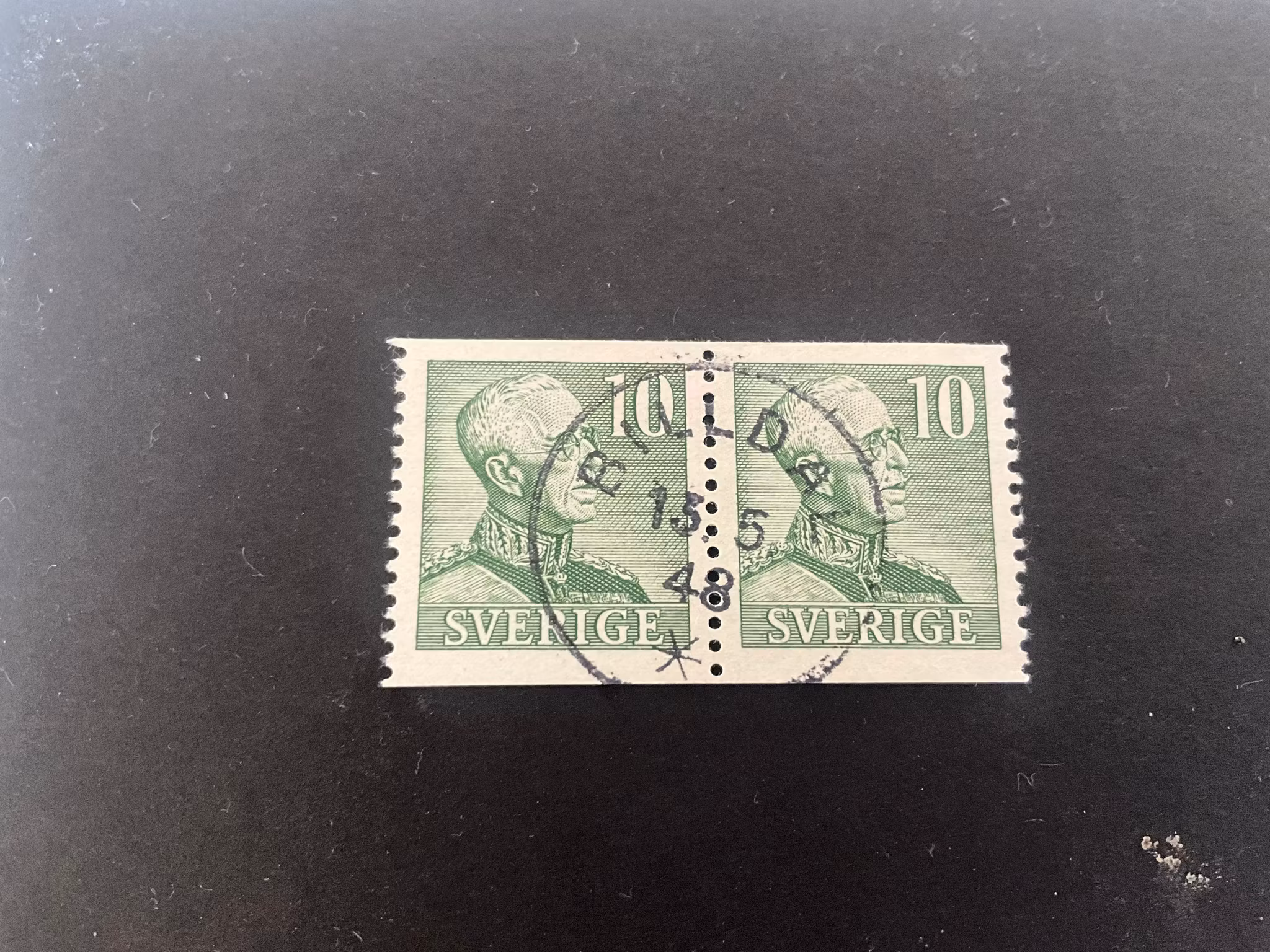 Gustaf V facit 274 A 2+2-sidigt par praktstämplat BILLDAL
