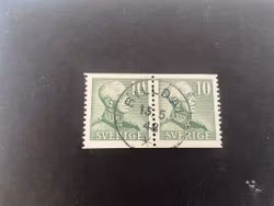 Gustaf V facit 274 A 2+2-sidigt par praktstämplat BILLDAL