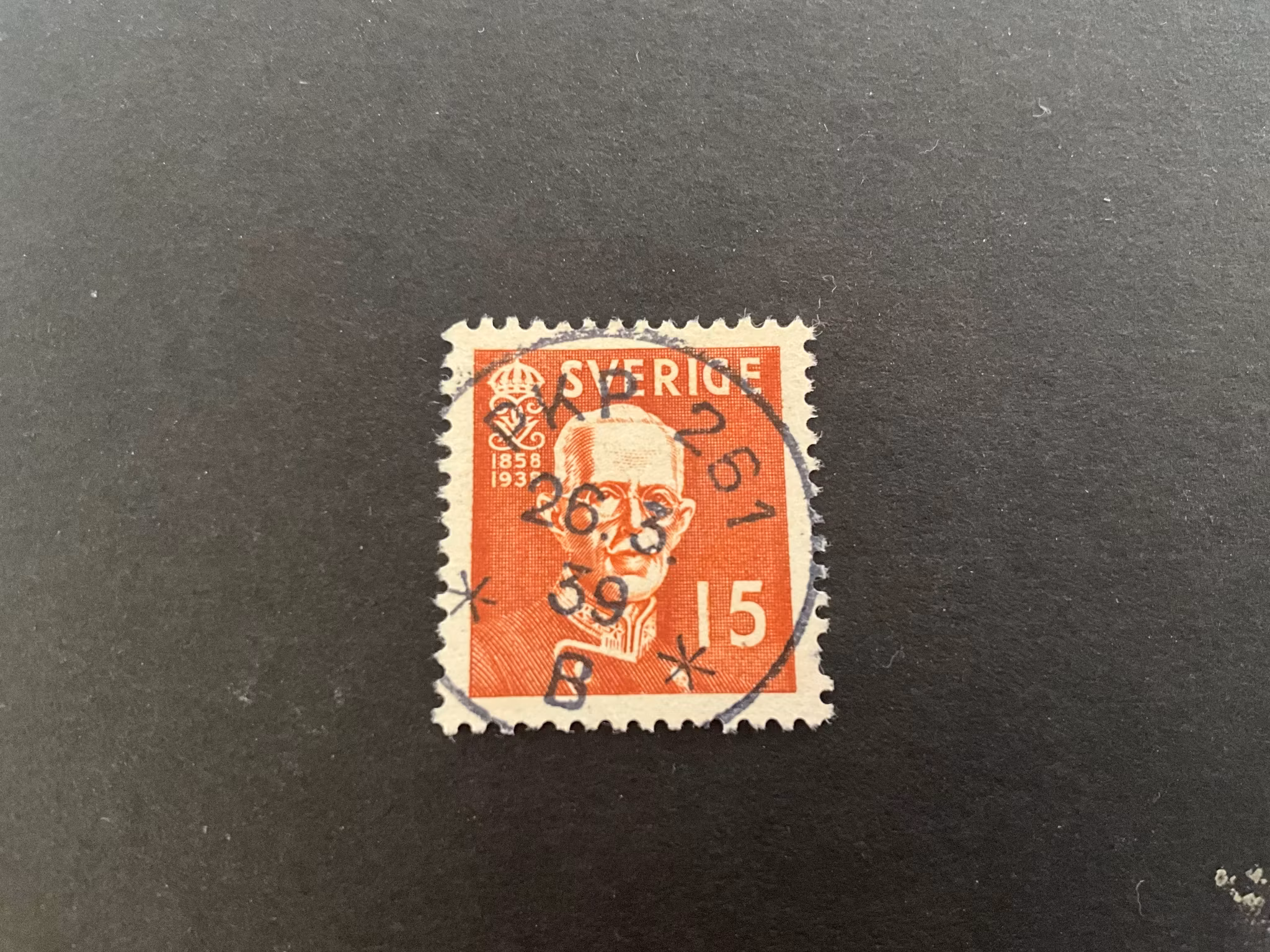 Gustaf V 80 år facit 267 C praktstämplat PKP 261 *B*