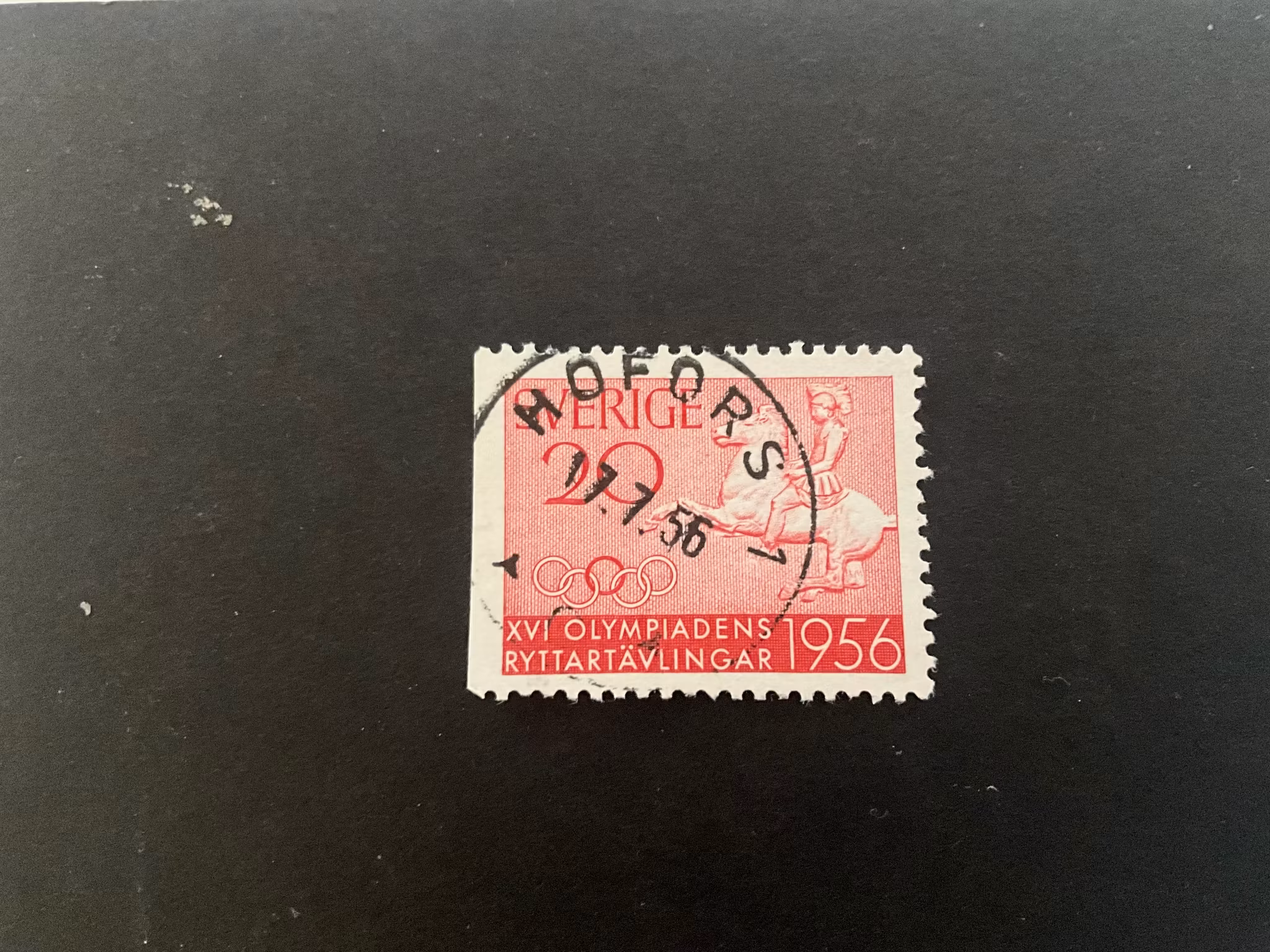 Ryttarplympiaden facit 478 B1 praktstämplat HOFORS 1