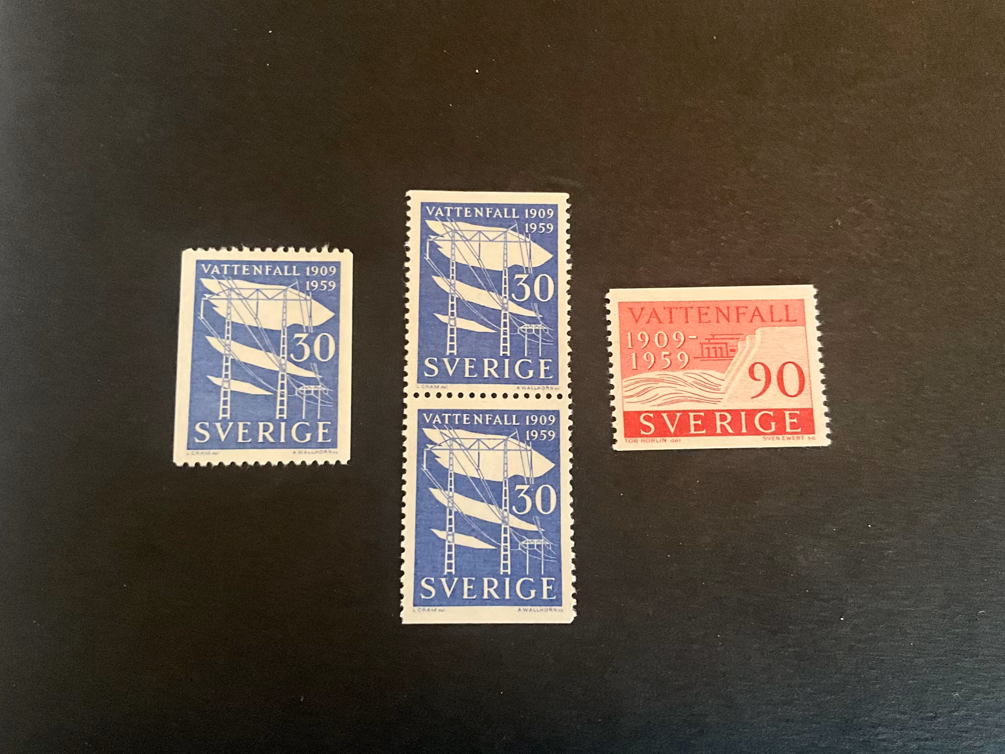 Vattenfall 50 pr facit 500-501 postfrisk serie
