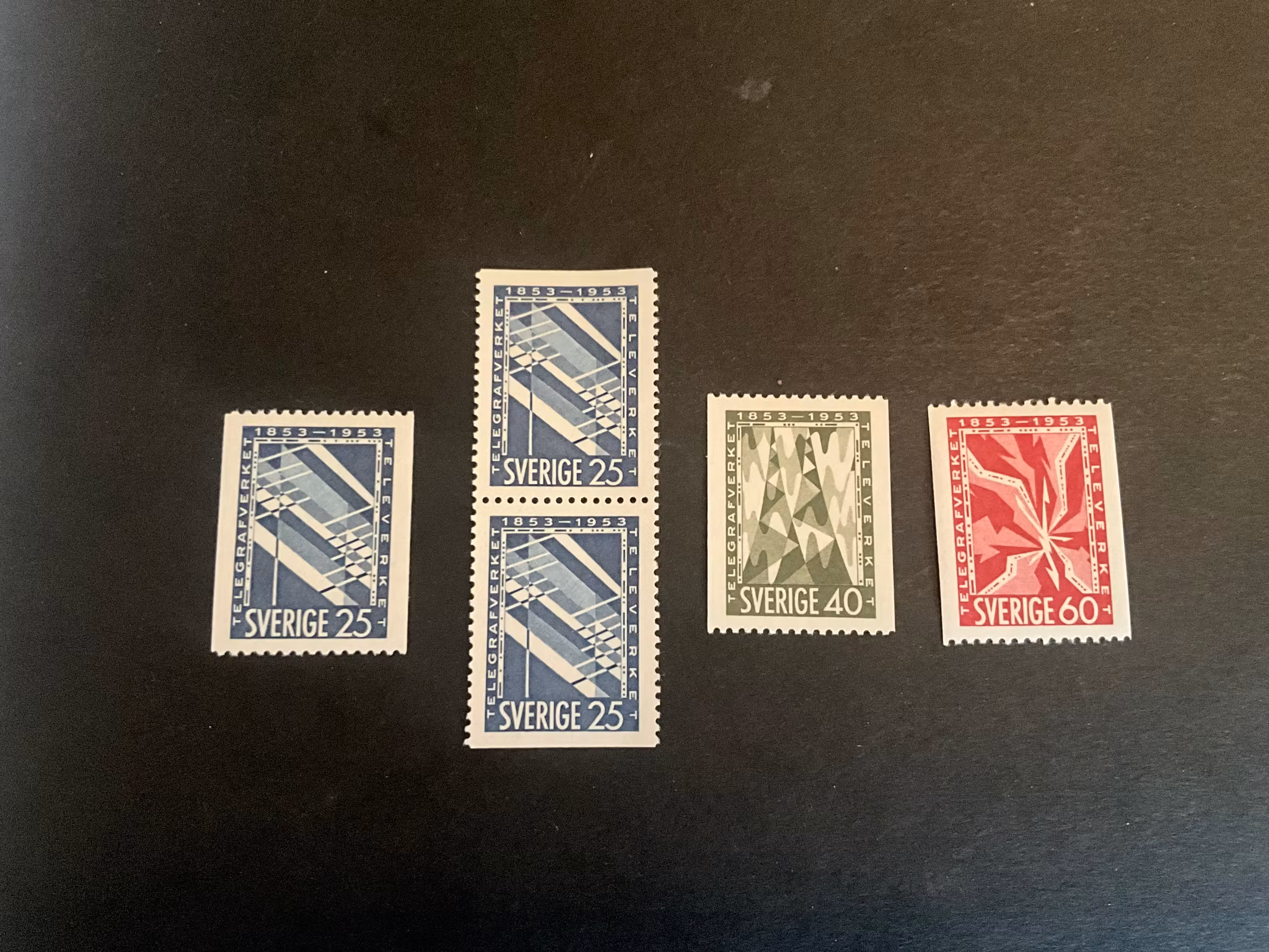 Telegrafverket 100 år facit 451-453 postfrisk serie