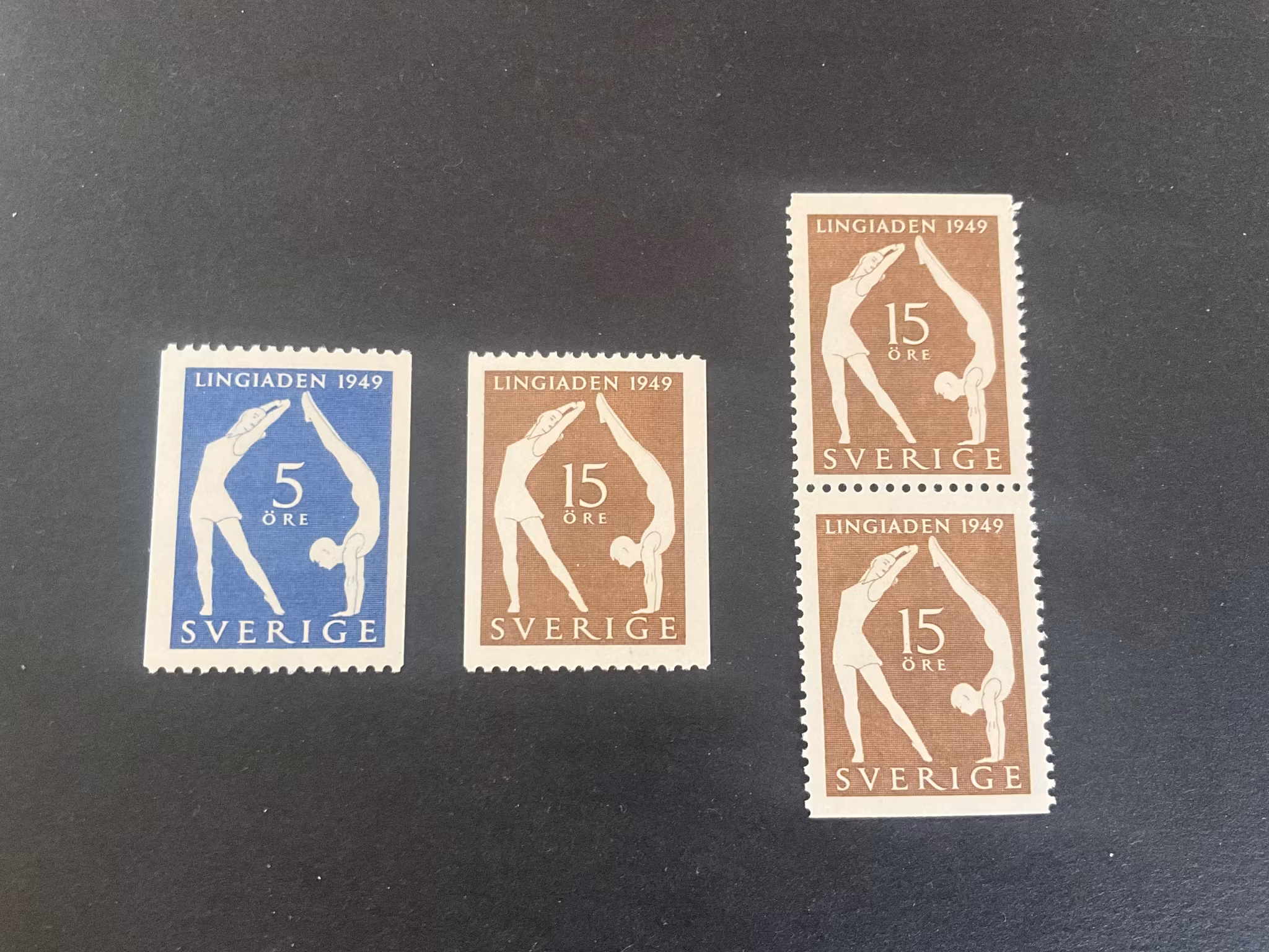 Lingiaden facit 388-389 postfriska märken