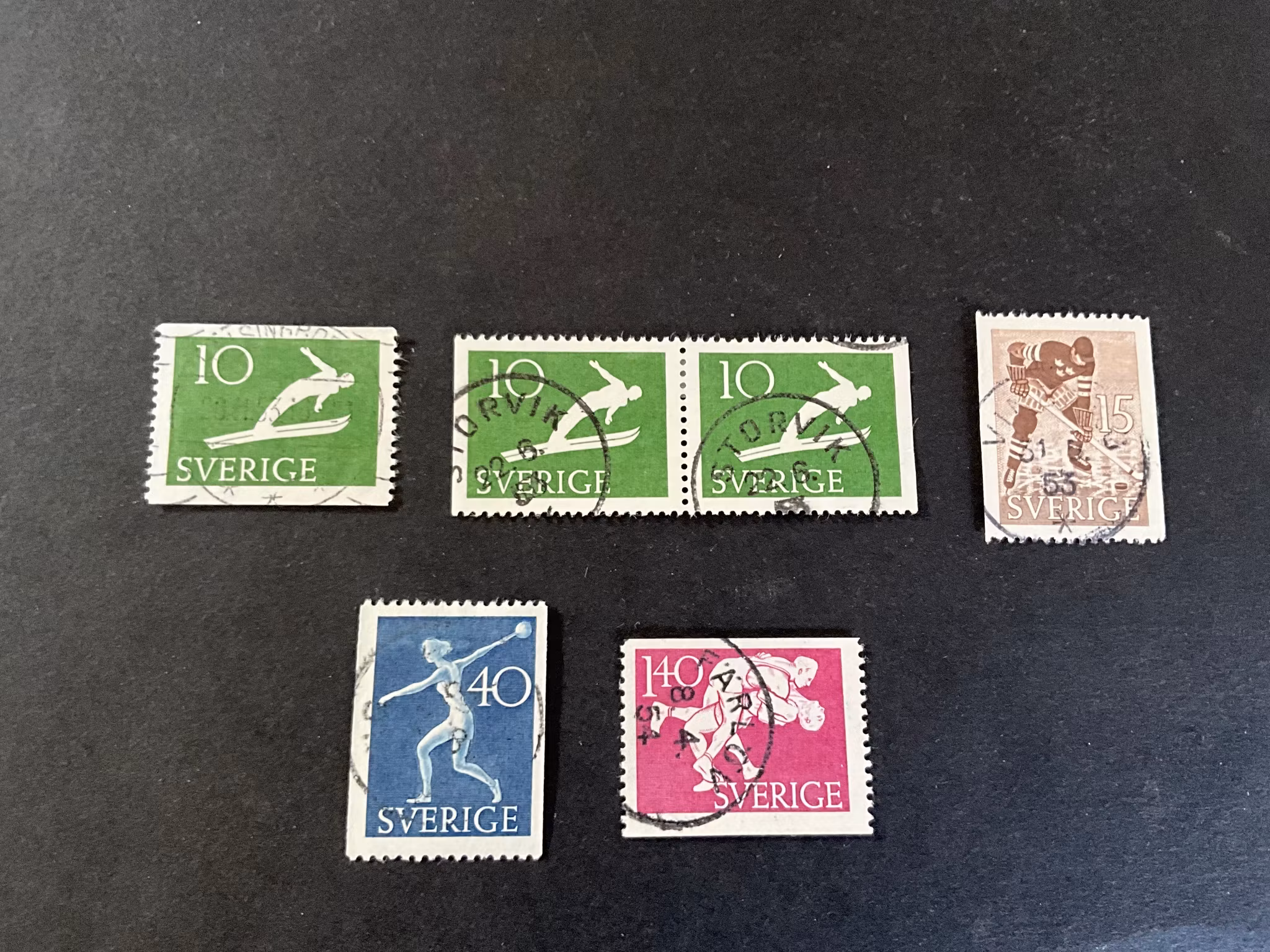 Riksidrottsförbundet facit 445-448 stämplad serie