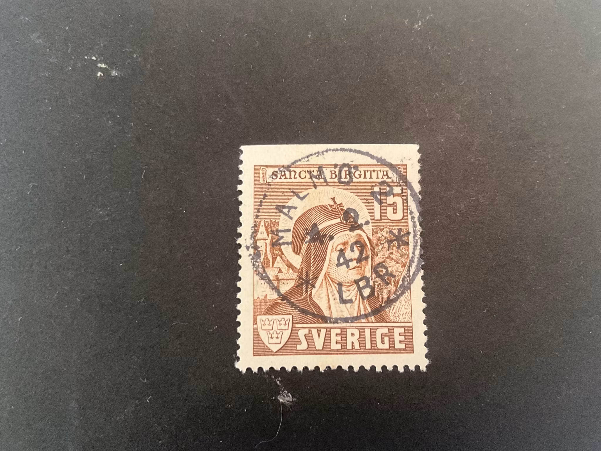 Sancta Birgitta facit 335 B1 praktstämplat MALMÖ 2 *LBR*