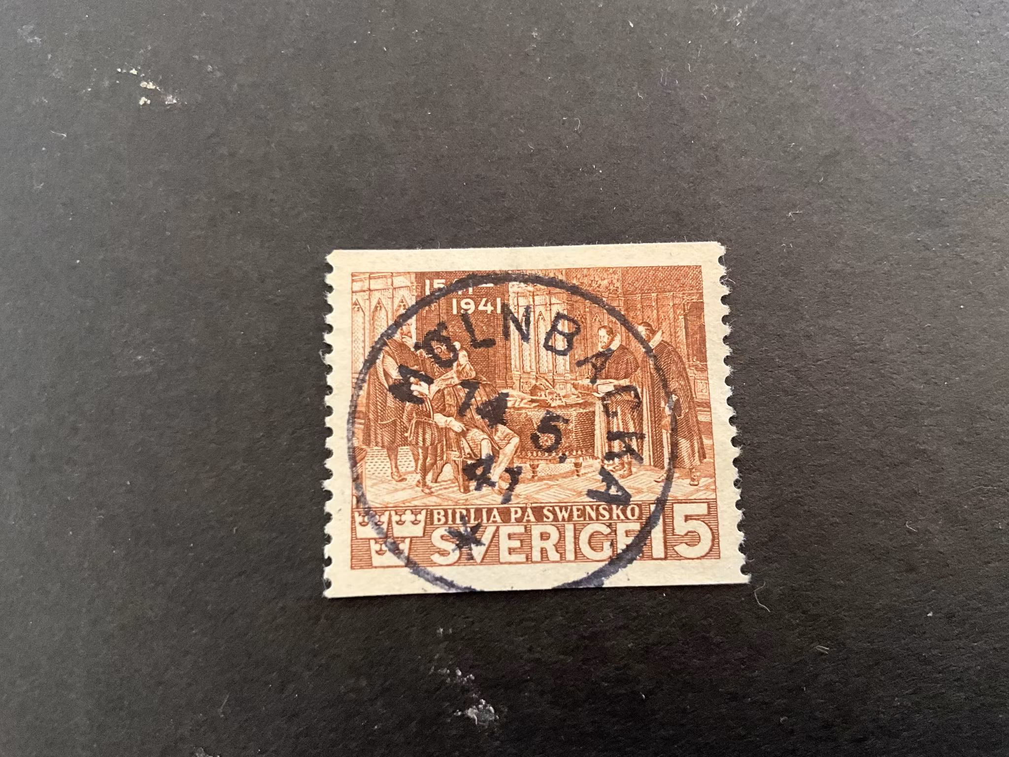 Bibeln facit 328 A praktstämplat MÖLNBACKA