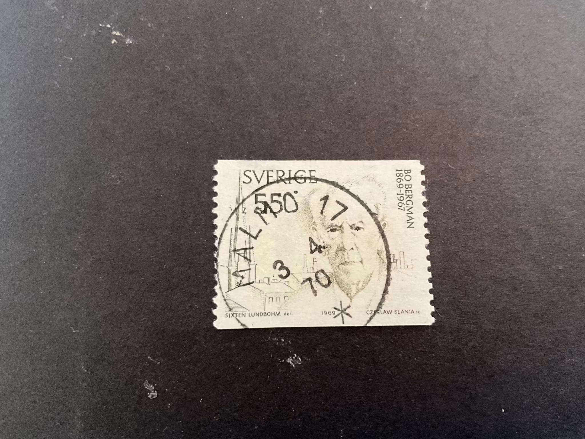 Bo Bergman facit 673 A praktstämplat MALMÖ 17