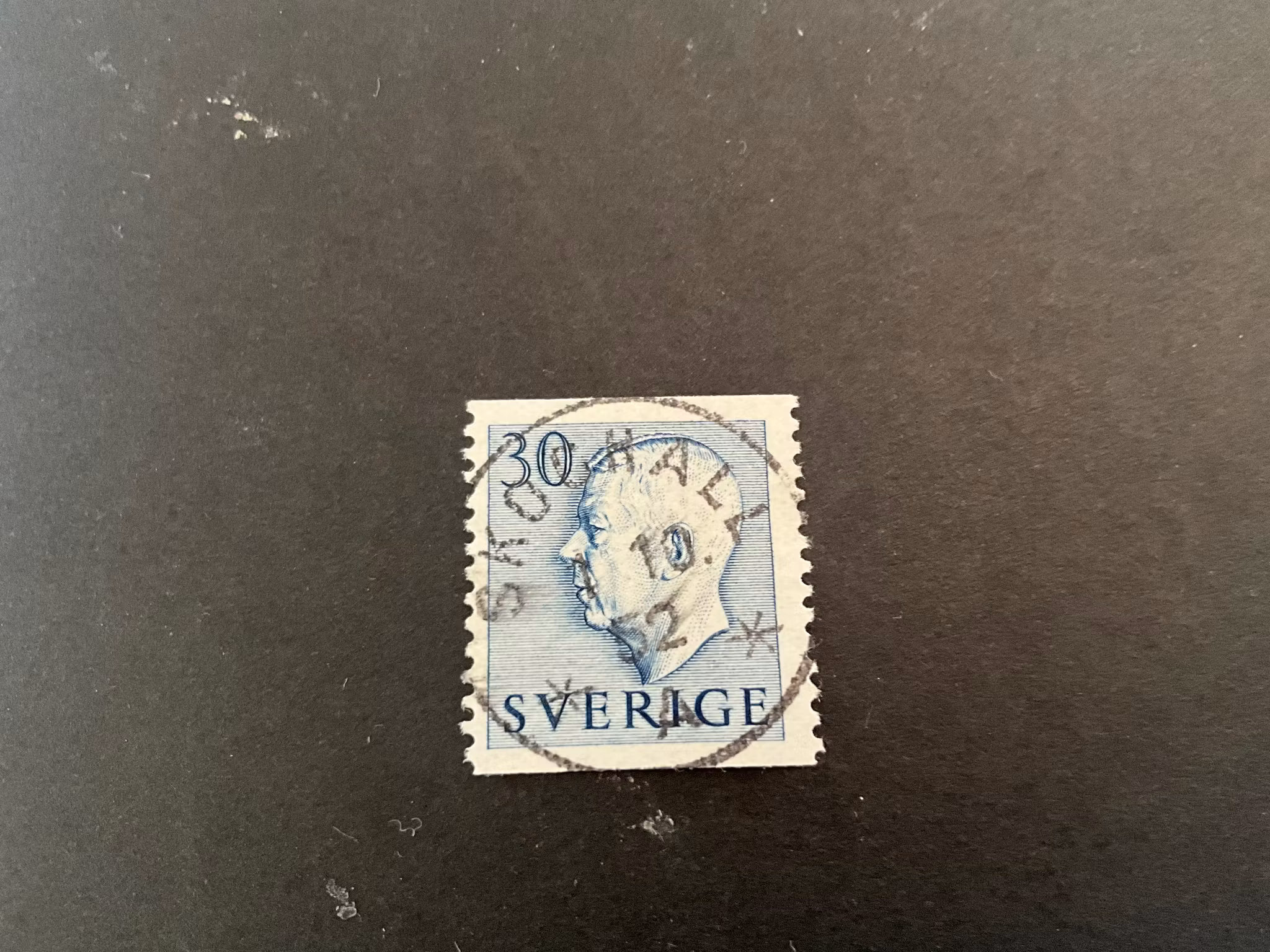 Gustaf VI Adolf facit 408 praktstämplat SKOGHALL