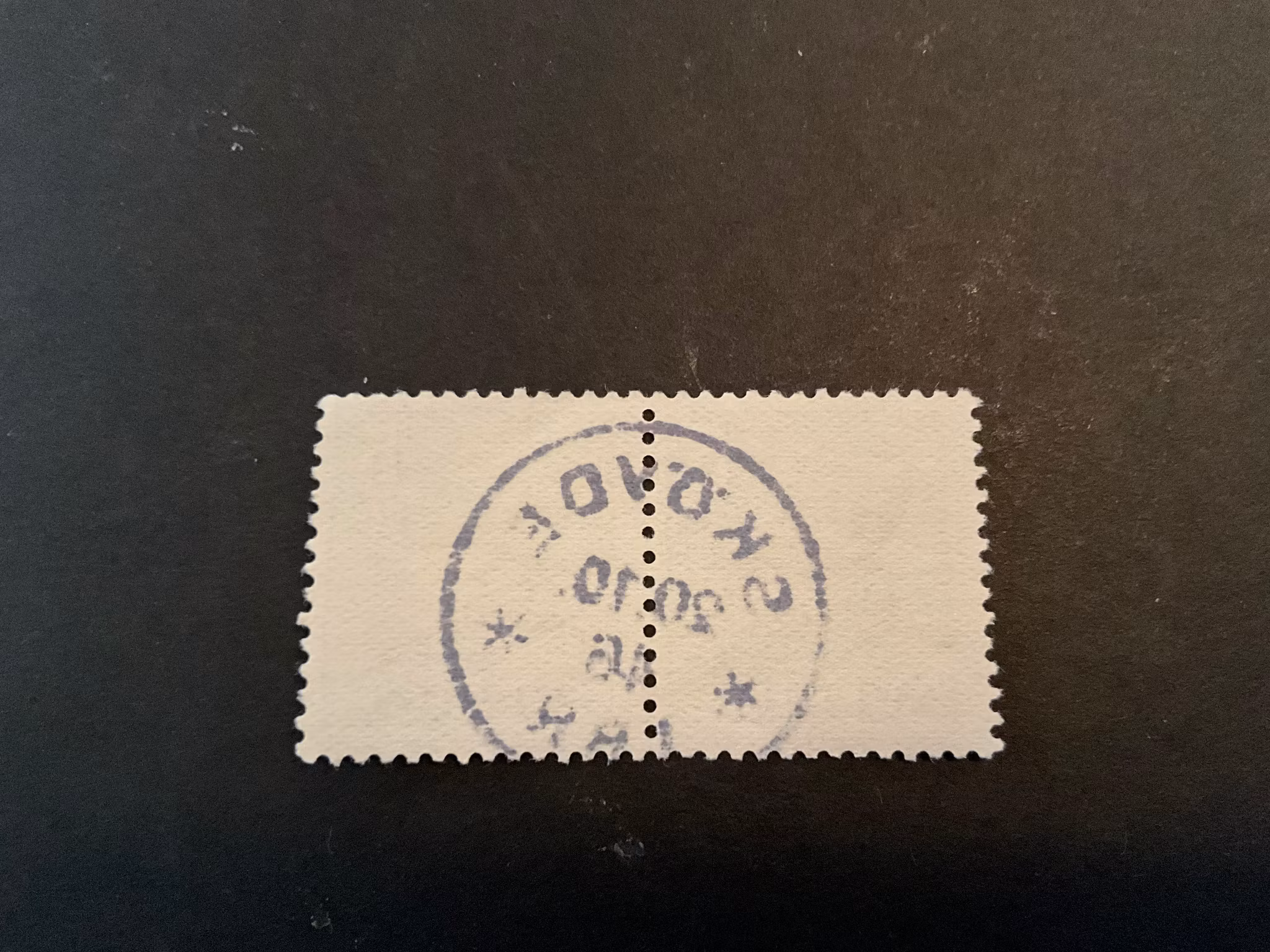 Gustaf V facit 271 i 4+4-sidigt par praktstämplat SKÖVDE *LBR*