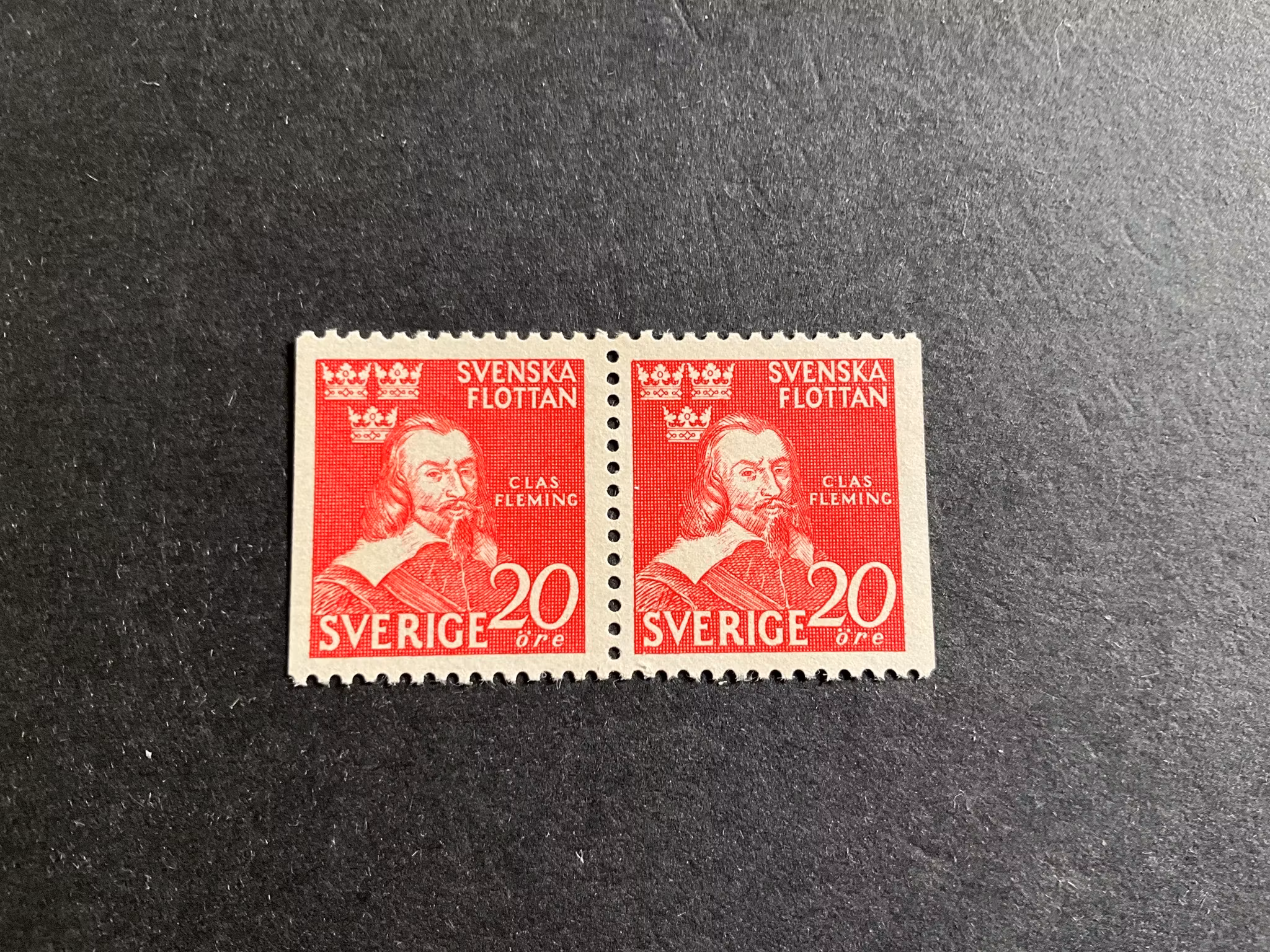 Svenska flottan facit nr 354 BB postfriskt par