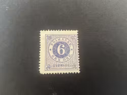 Ringtyp T 14 facit 20 ostämplat märke med kort  hörntand