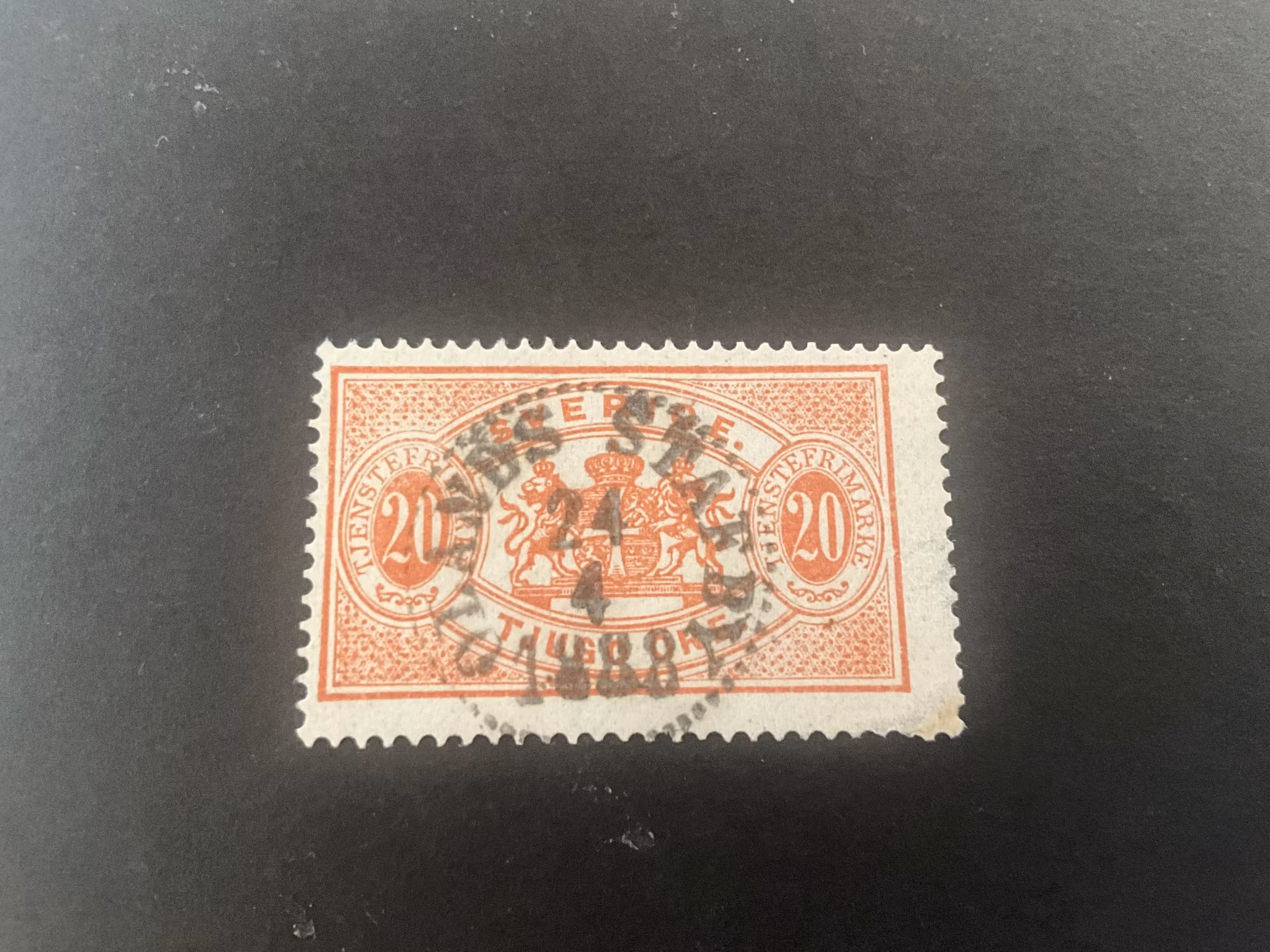 TJ 18 praktstämplat/ lyxstämplat  OLANDS STAFBY , liten tunn fläck i nedre höger hörn