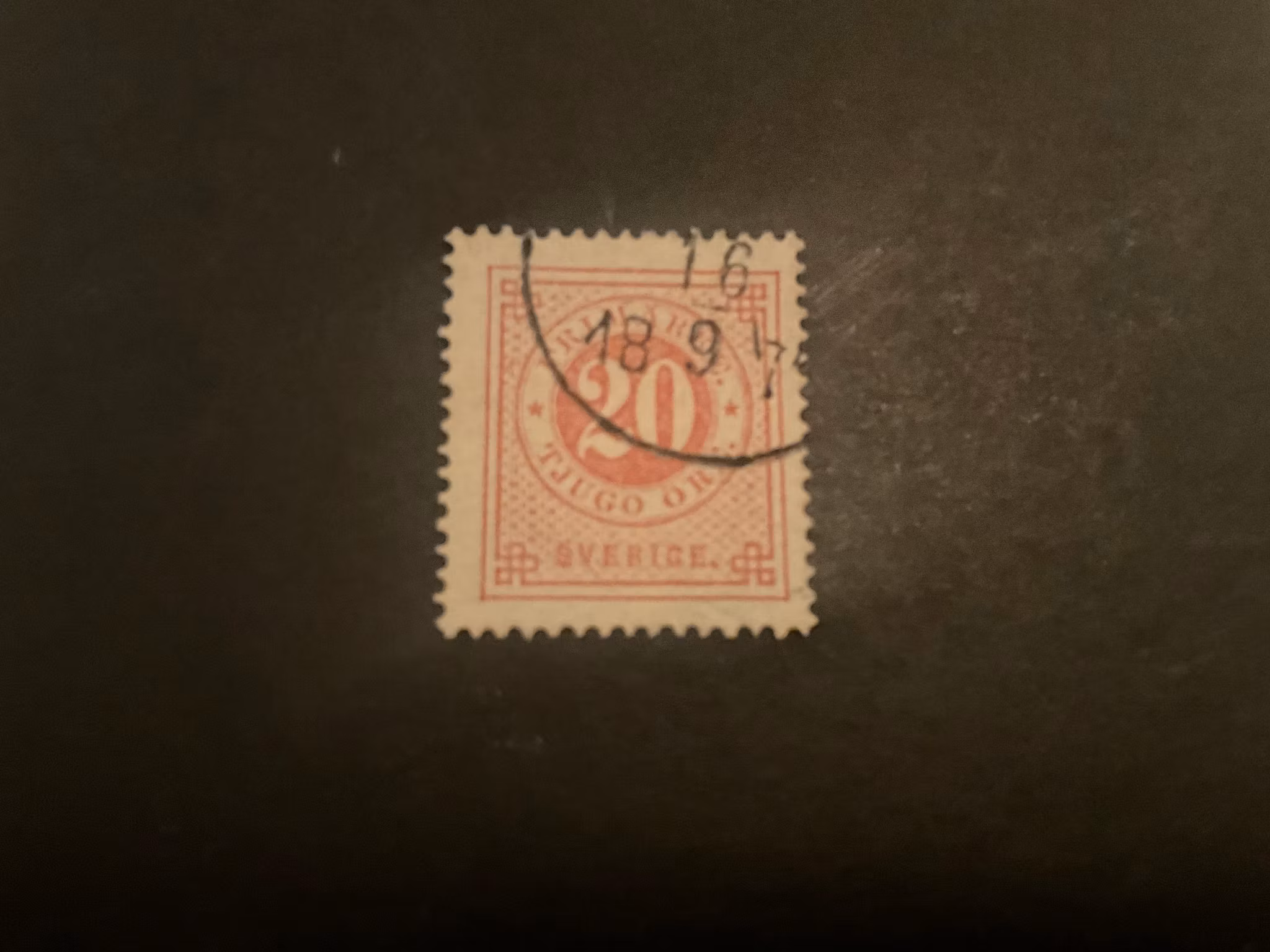 Ringtyp T 14 facit 22 stämplat märke