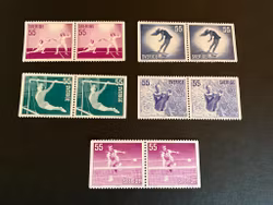 Idrottslickor facit 754-758 BB postfriska par