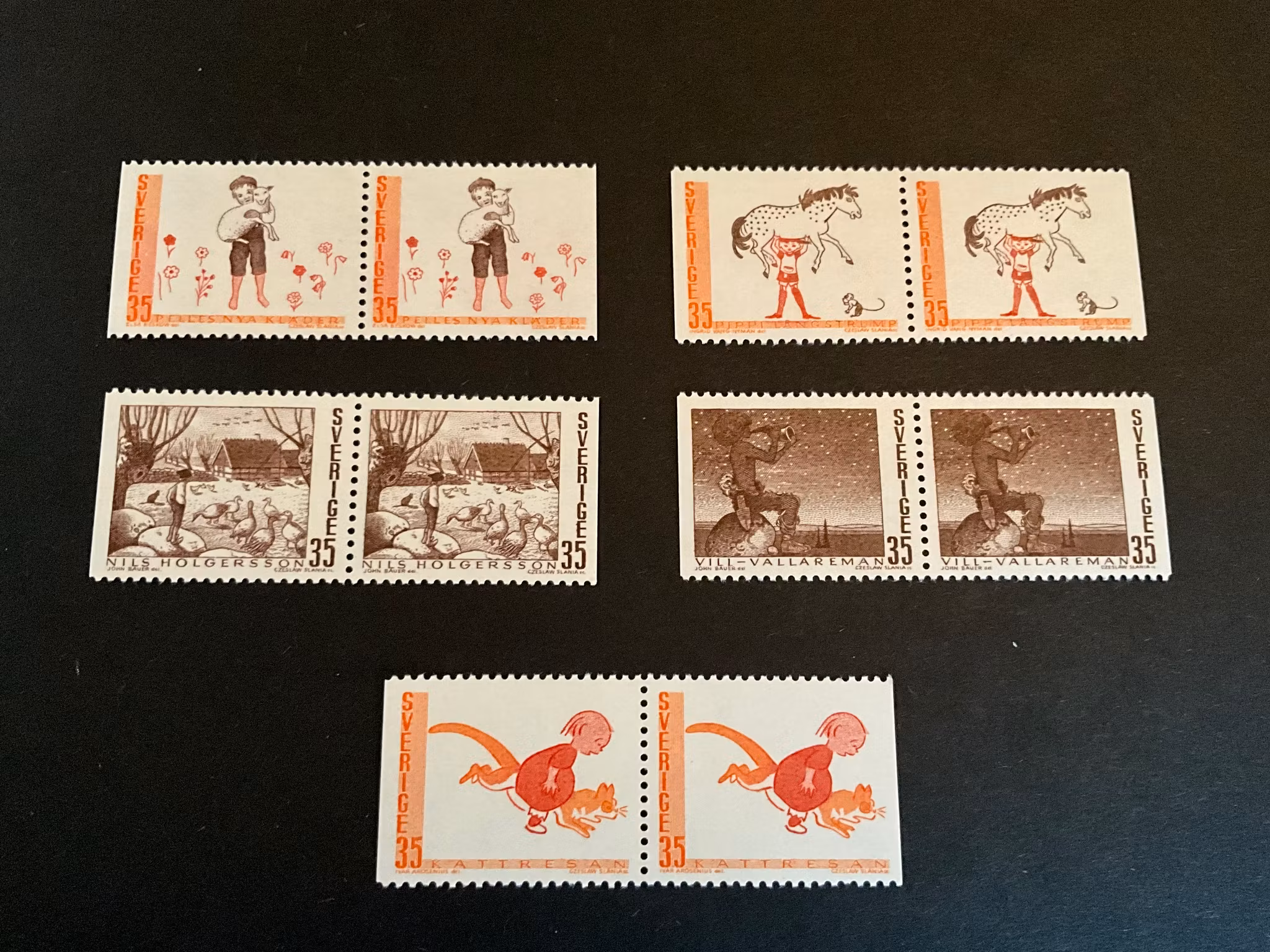 Svenska sagor 674-678 BB postfriska par
