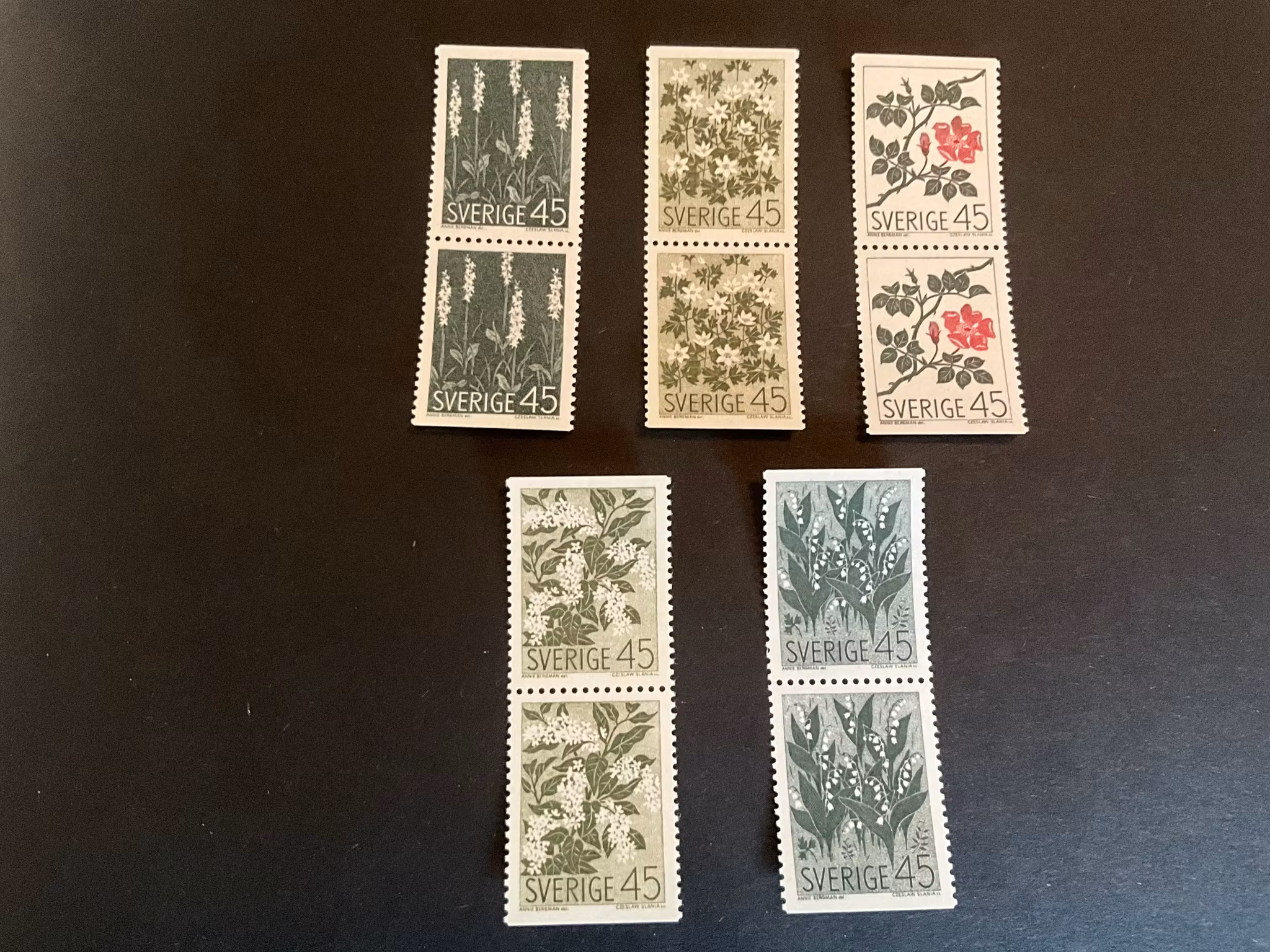 Vildblommor facit 626-630 BB postfriska par
