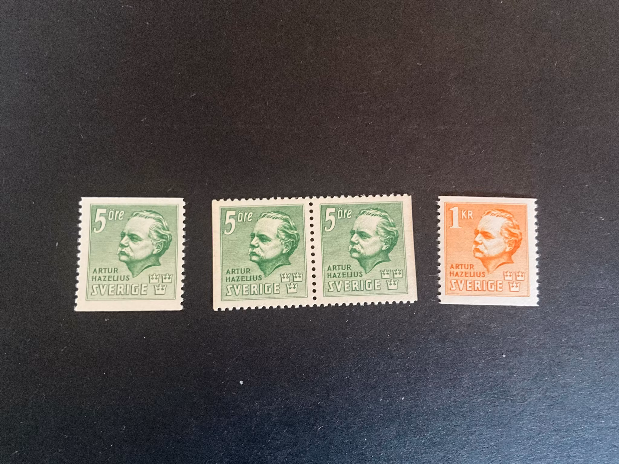 Hazelius facit 333-334 postfrisk serie.