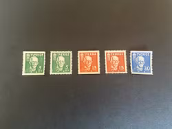 Gustaf V 80 år facit 266 A,C 267 A,C och 268 postfriska märken