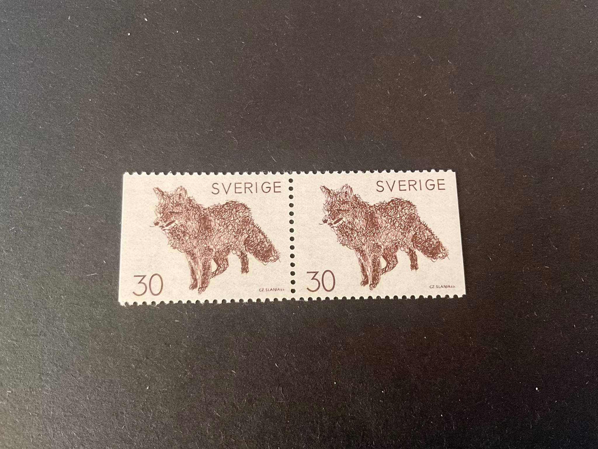 Bruno Liljefors djur facit 644 BB postfriskt par