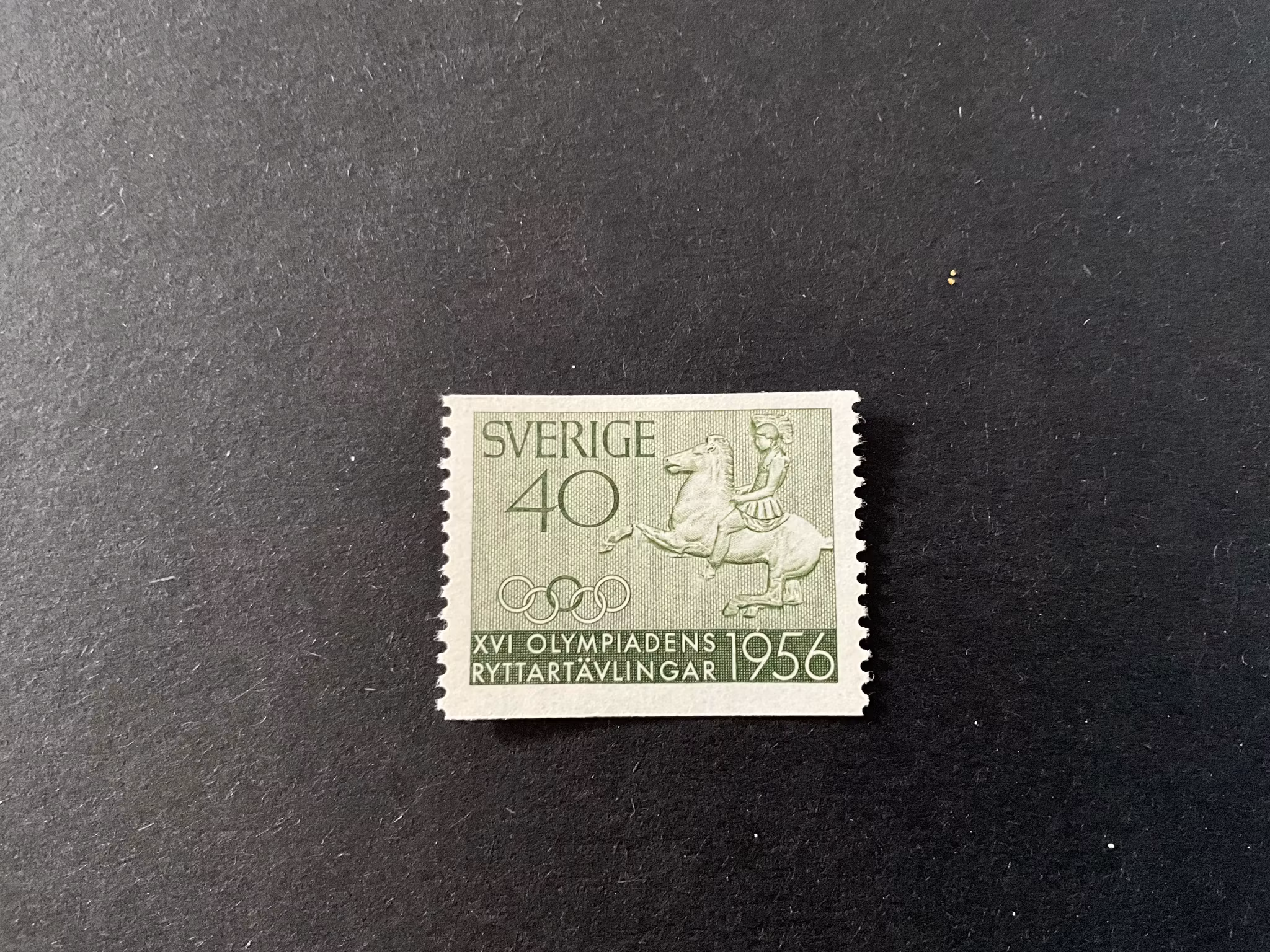 Ryttarolympiaden facit 480 postfriskt märke