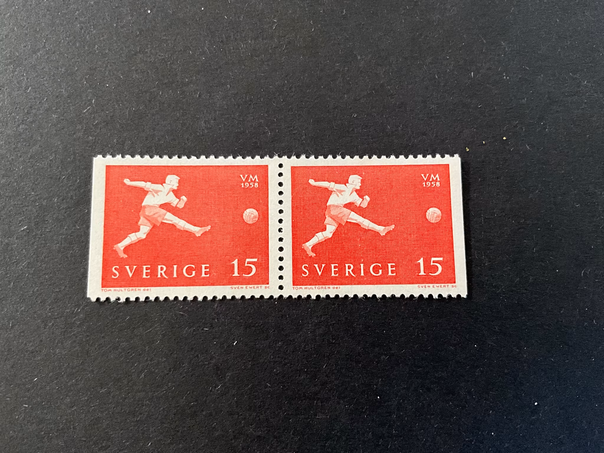 Vm fotboll facit 492 BB postfriskt par.