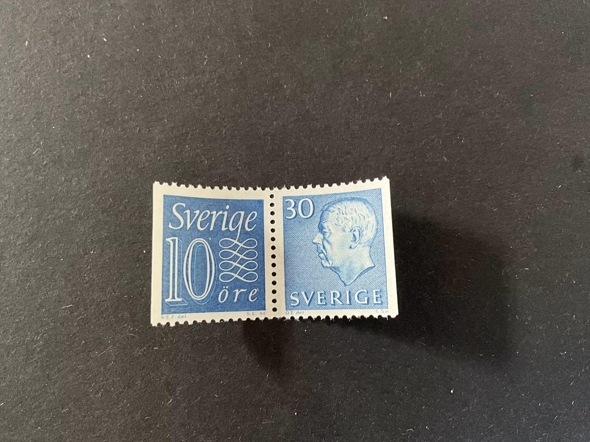Gustaf VI Adolf facit 421 SX 2 postfriskt par