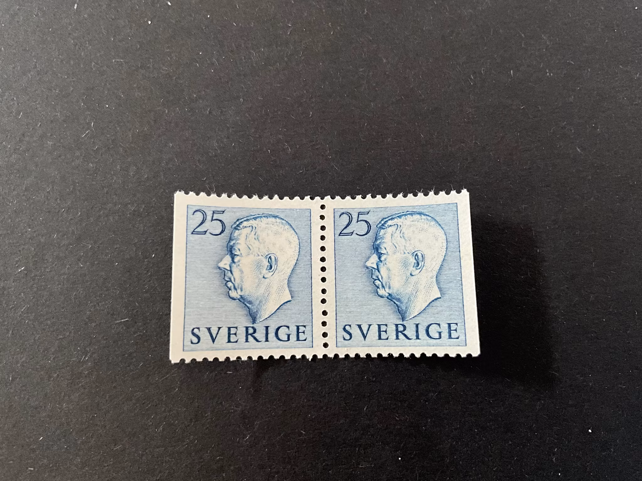 Gustaf VI Adolf facit 406 BB postfriskt par
