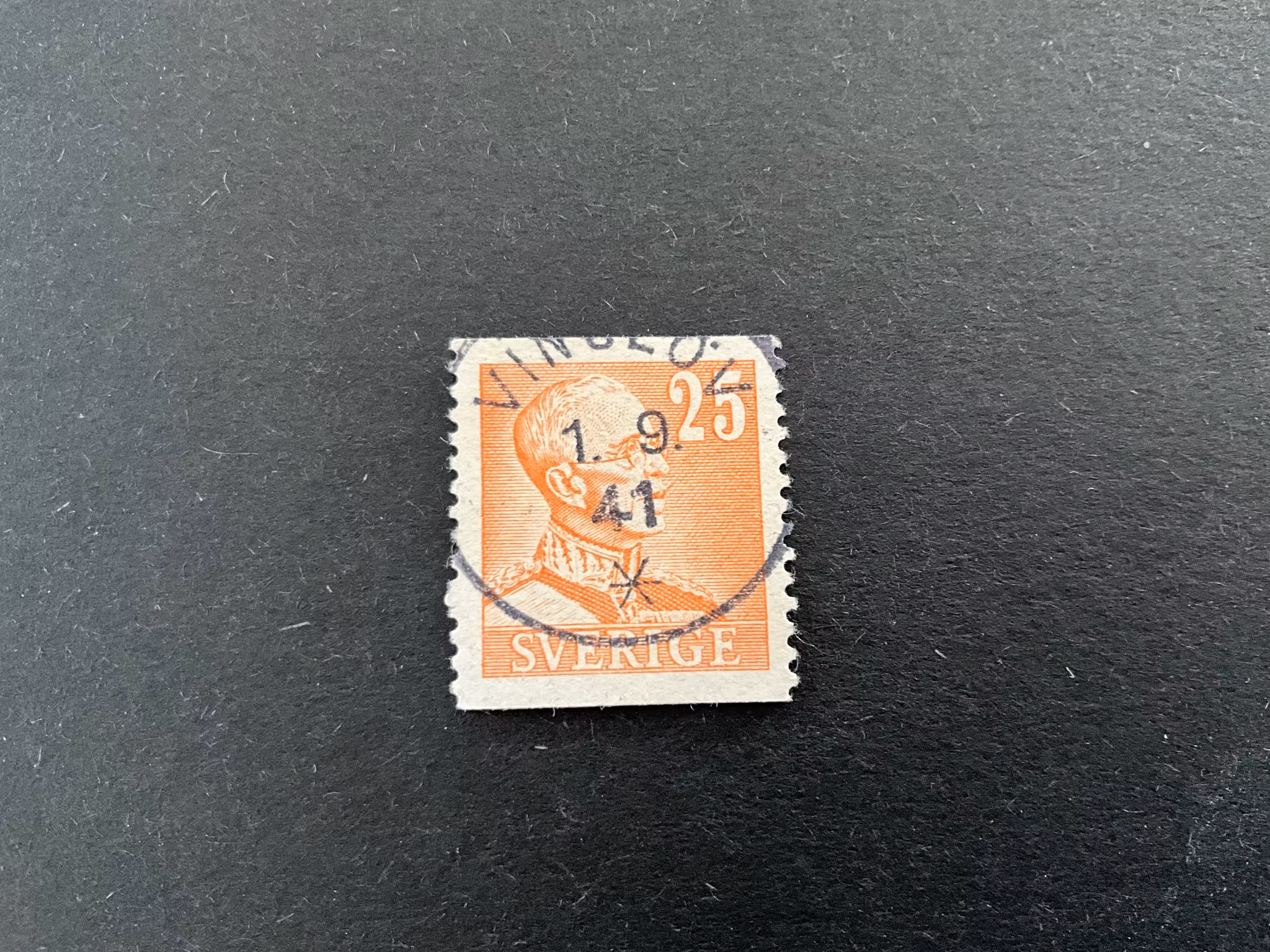 Gustaf V facit 277 praktstämplat VINSLÖV