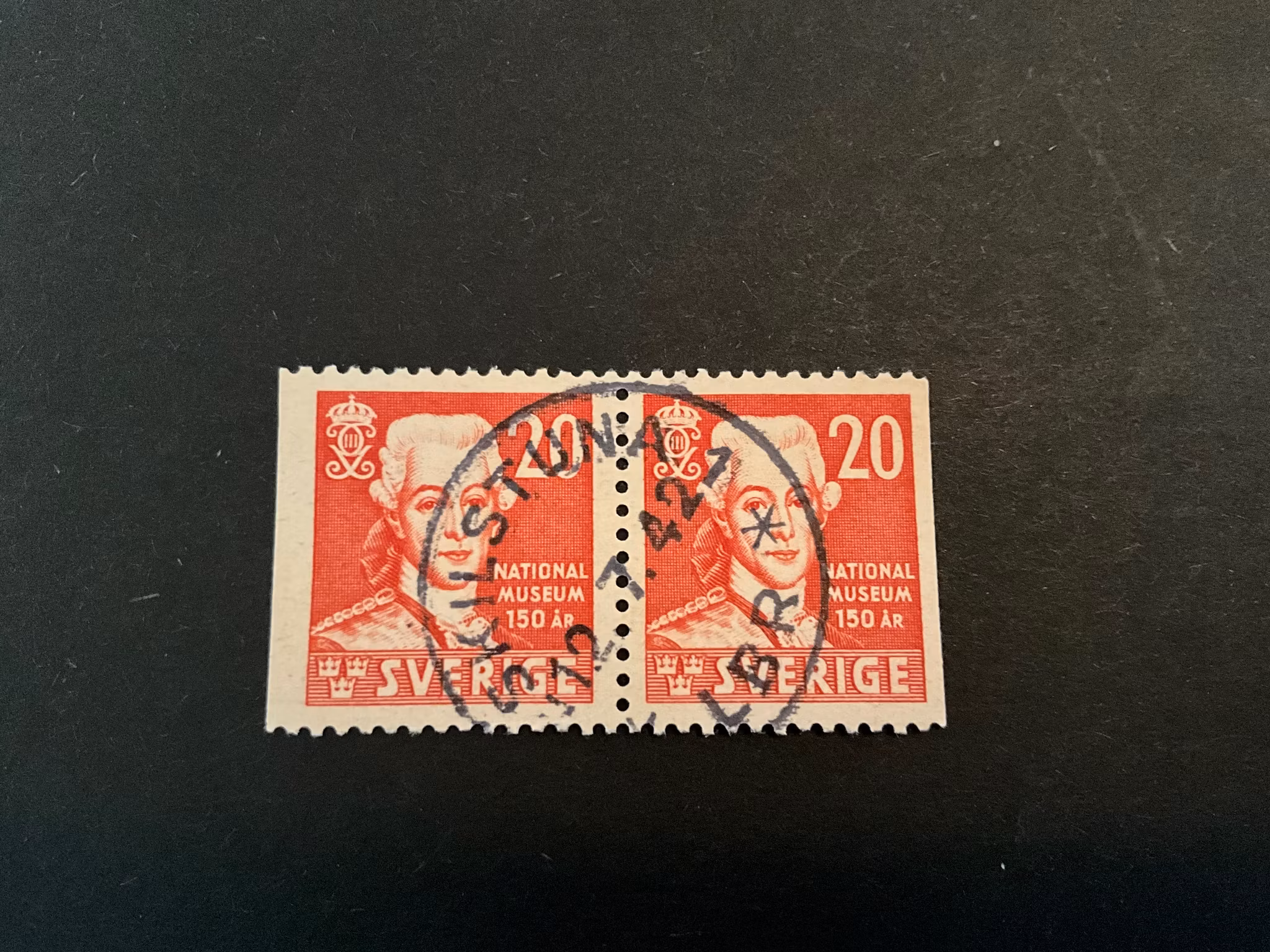 Nationalmuseum facit 338 BB praktstämplat ESKILSTUNA 1