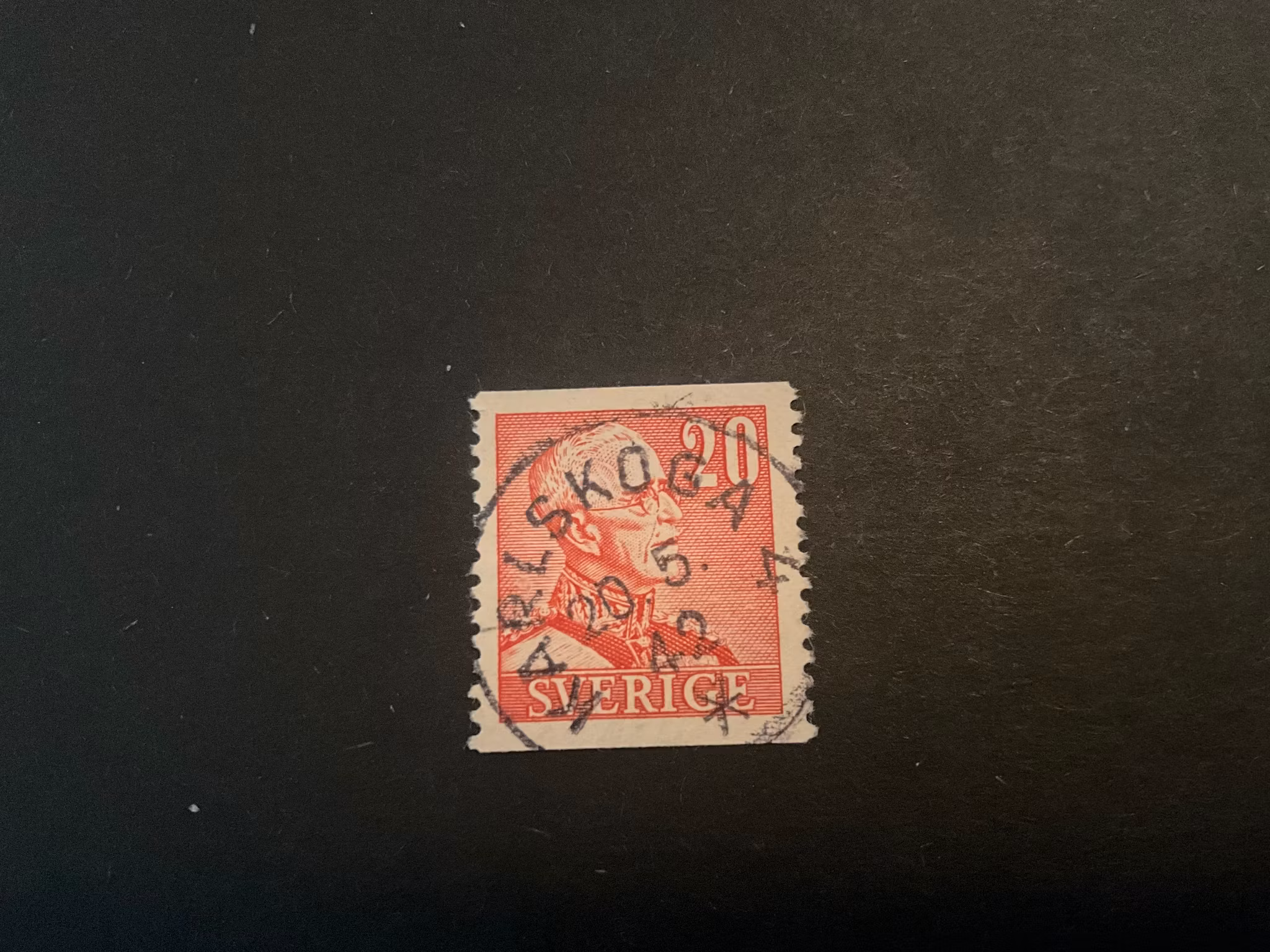 Gustaf V facit 276 A praktstämplat KARLSKOGA 4