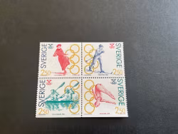 Olympiskt guld I facit nr 1697-1700 i postfriskt block