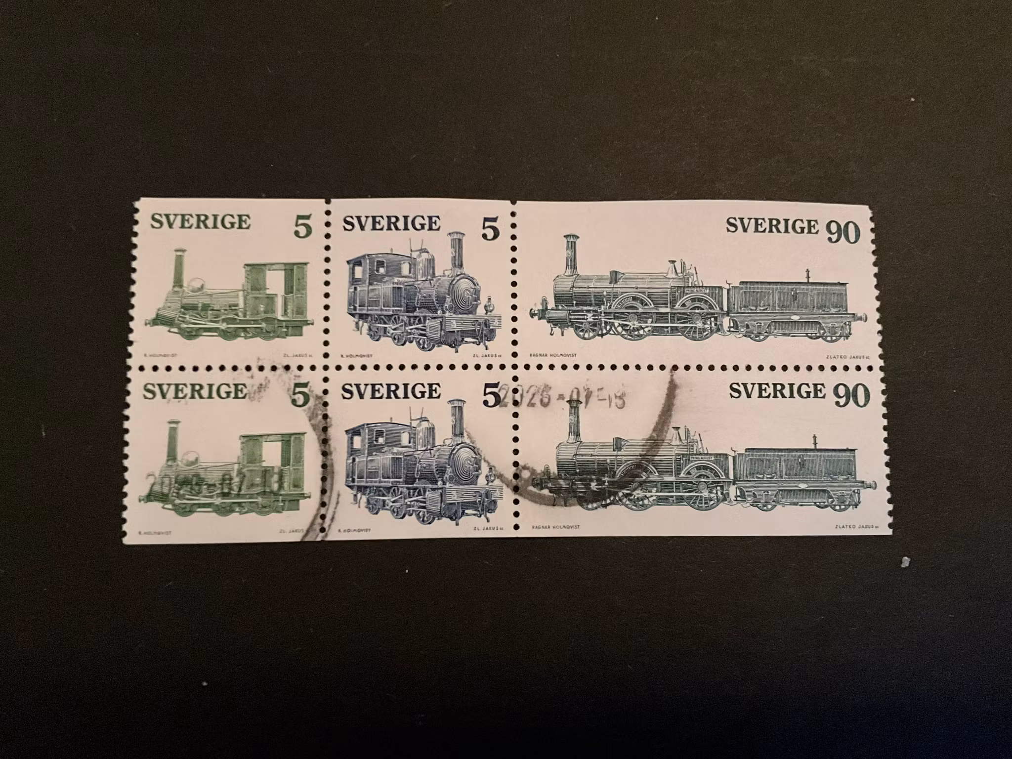 Ånglok facit 935-937 stämplat block
