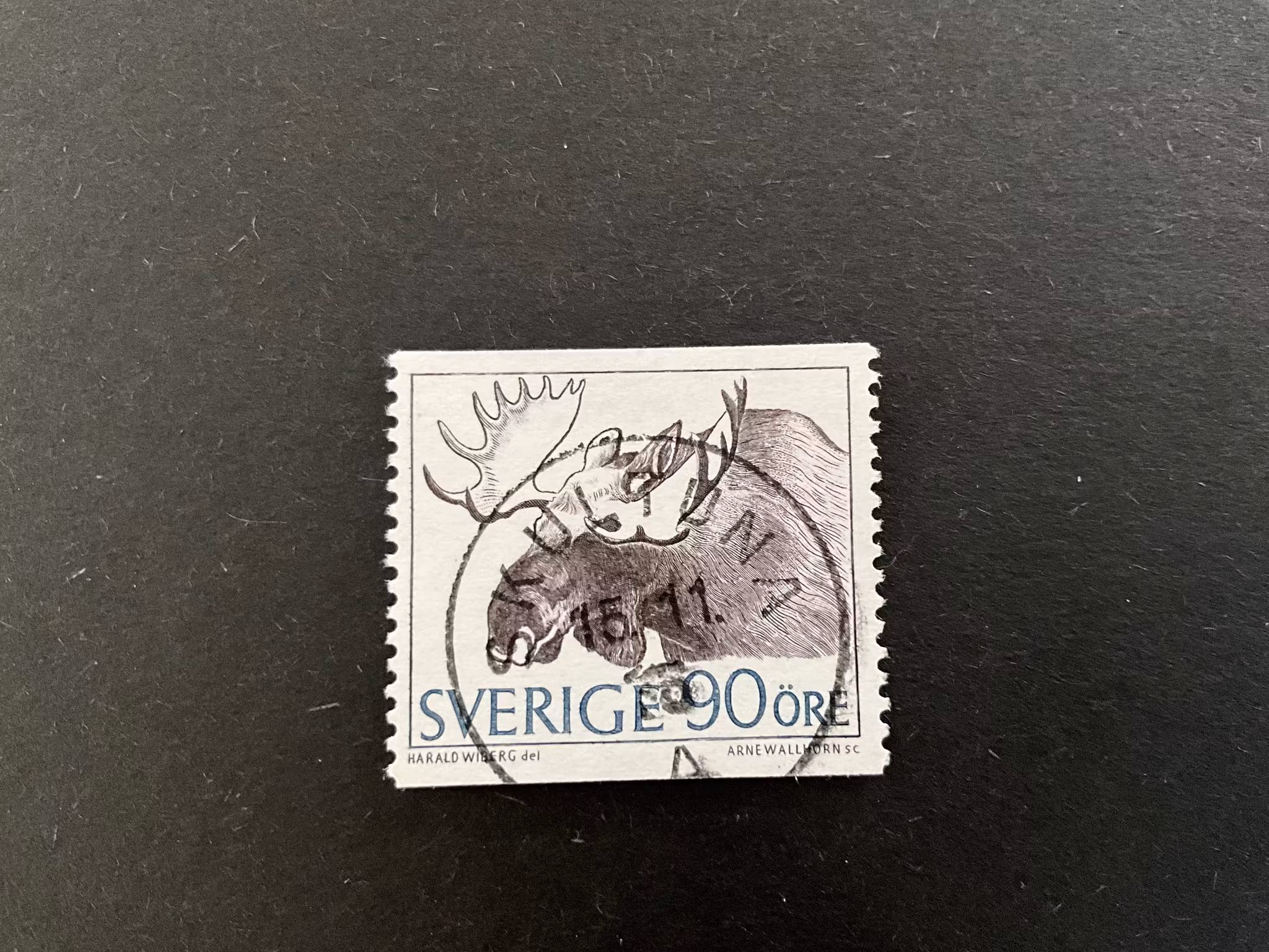 Älghuvud facit 615 A praktstämplat SKULTUNA